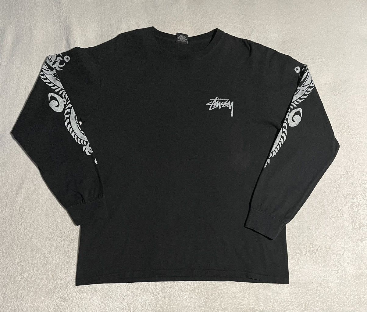 Stussy Stussy Raglan thermal 2 tone waffle knit LS tee SS25 | Grailed