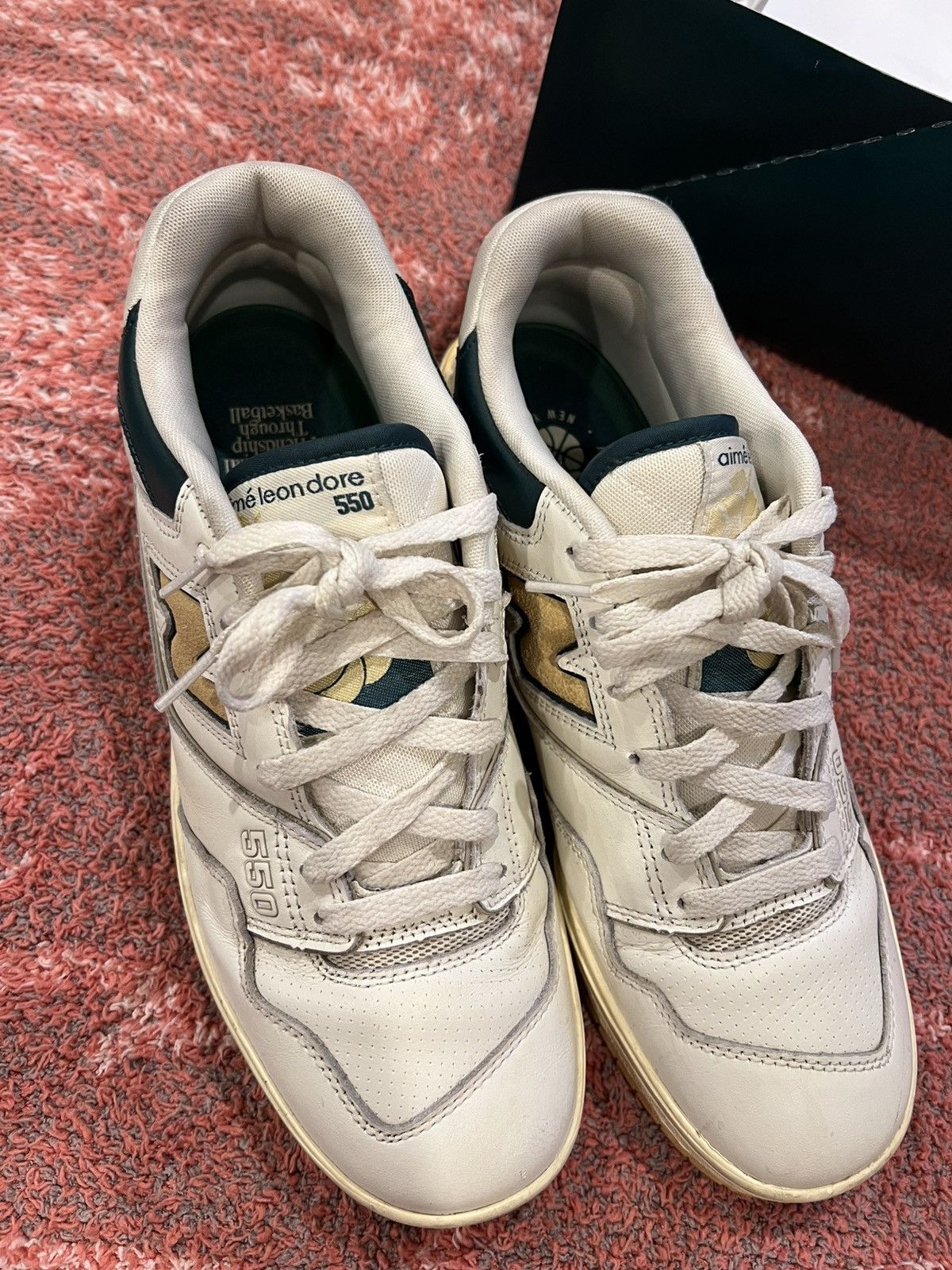Aime Leon Dore × New Balance Aime Leon Dore New Balance 550 Green Yellow Size US 9.5 / EU 42-43 - 3 Thumbnail
