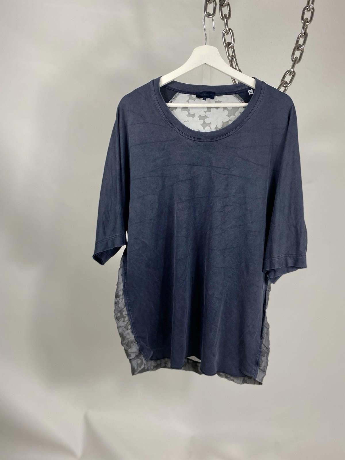 Lanvin Lanvin New Navy Sheer Embroidered T - Shirt Size US XL / EU 56 / 4 - 1 Thumbnail