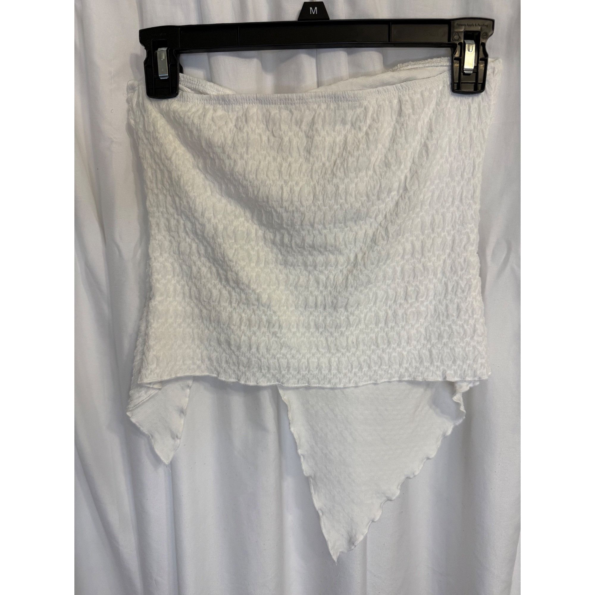 Shein SHEIN White Ruched Tube Top Asymmetrical Hem Small Size S / US 4 / IT 40 - 2 Thumbnail