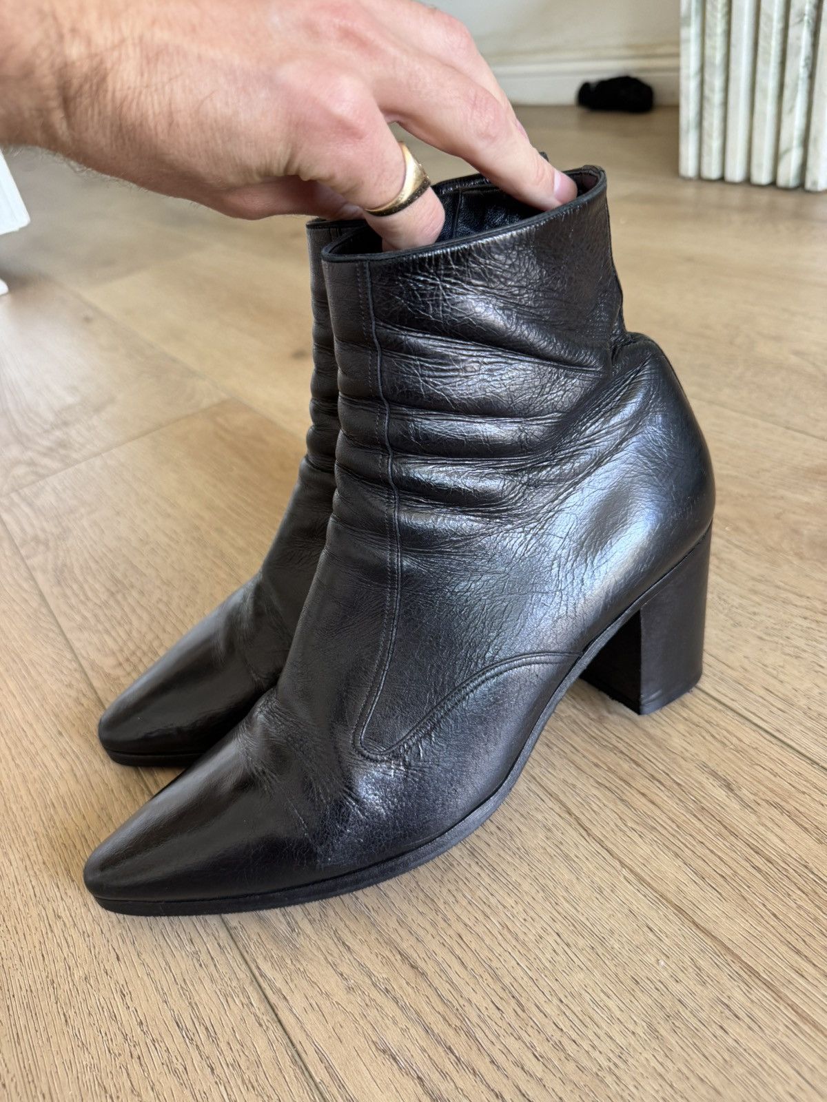 h*o様 サンローランパリ Saint Laurent Paris(サンローランパリ) 13AWエディ期ラムレザー切替