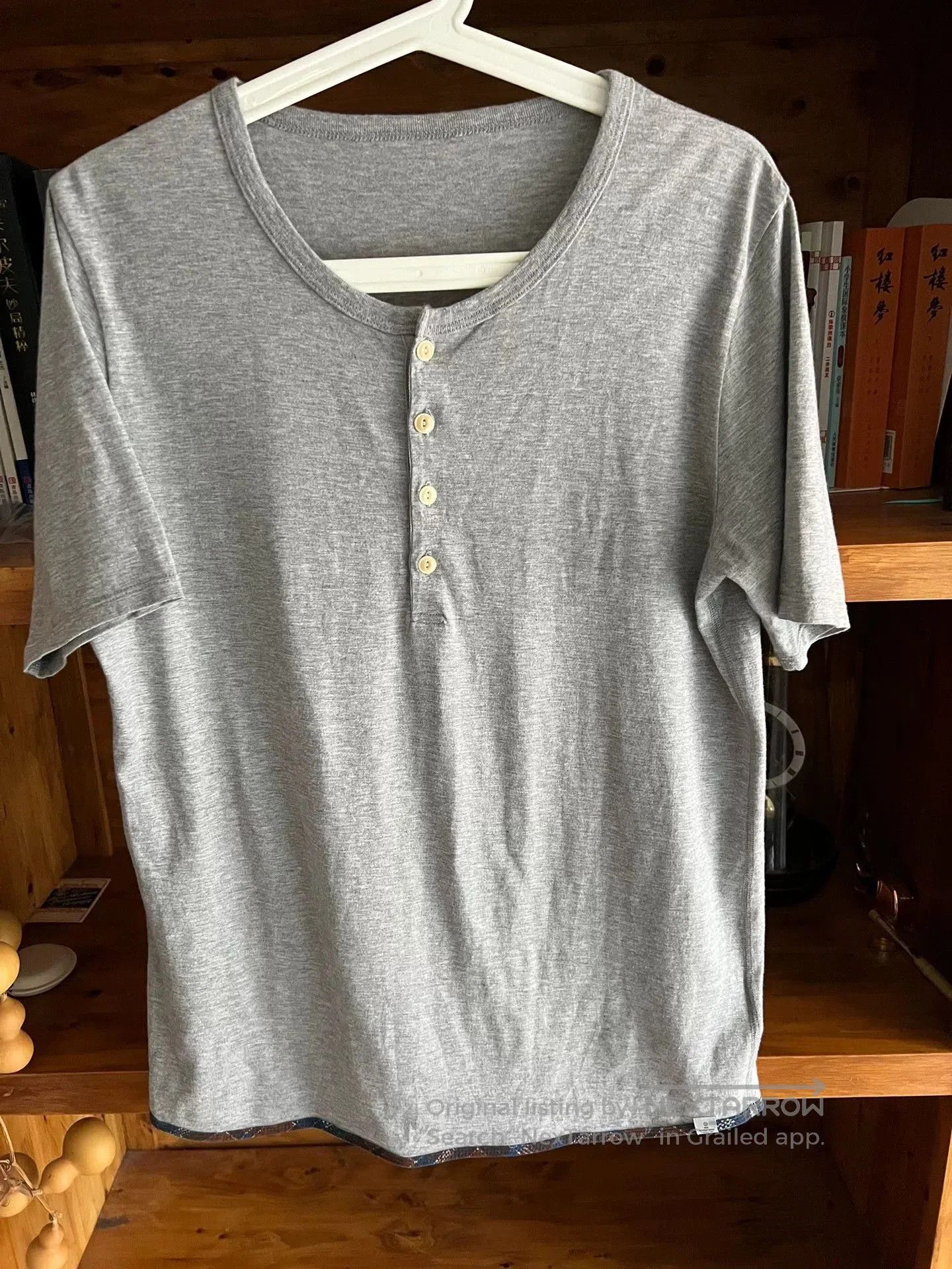 Visvim gray vintage henley short sleeve t. Size US M / EU 48-50 / 2 - 4 Thumbnail