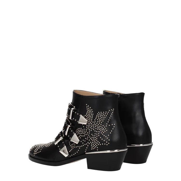 Chloe ob1o1e1024 Leather Ankle Boots in Black Size US 5.5 / IT 35.5 - 4 Thumbnail