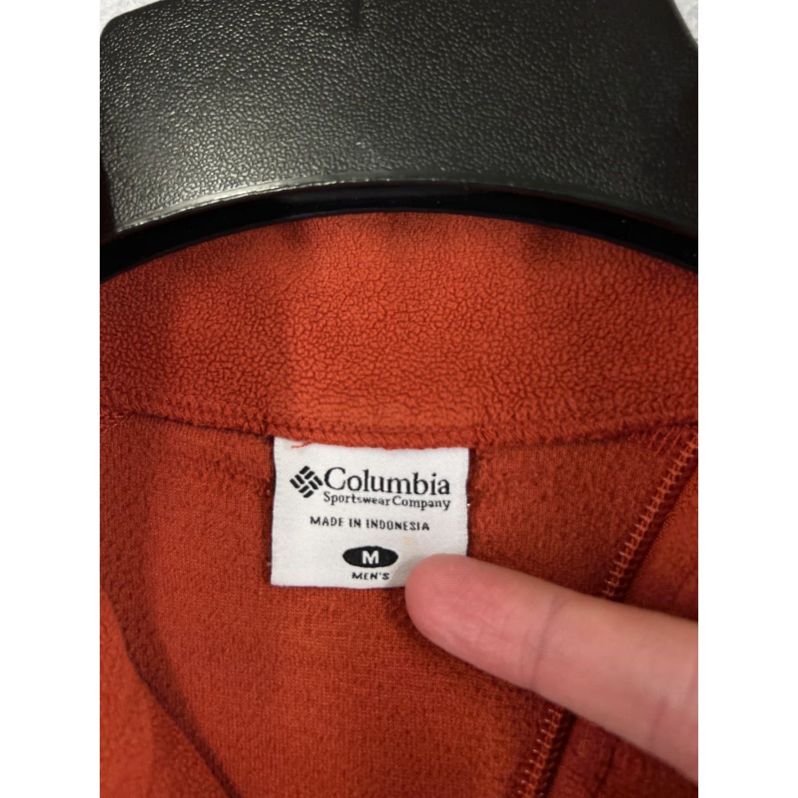 Vintage Columbia Sweater Men Medium Orange Pullover 1/4 Zip Polyester Fleece Mock Neck Size US M / EU 48-50 / 2 - 7 Thumbnail