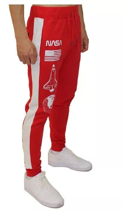 NASA Men's Slim Fit Casual Cotton Fleece Joggers Sweatpants Size US 30 / EU 46 - 5 Thumbnail