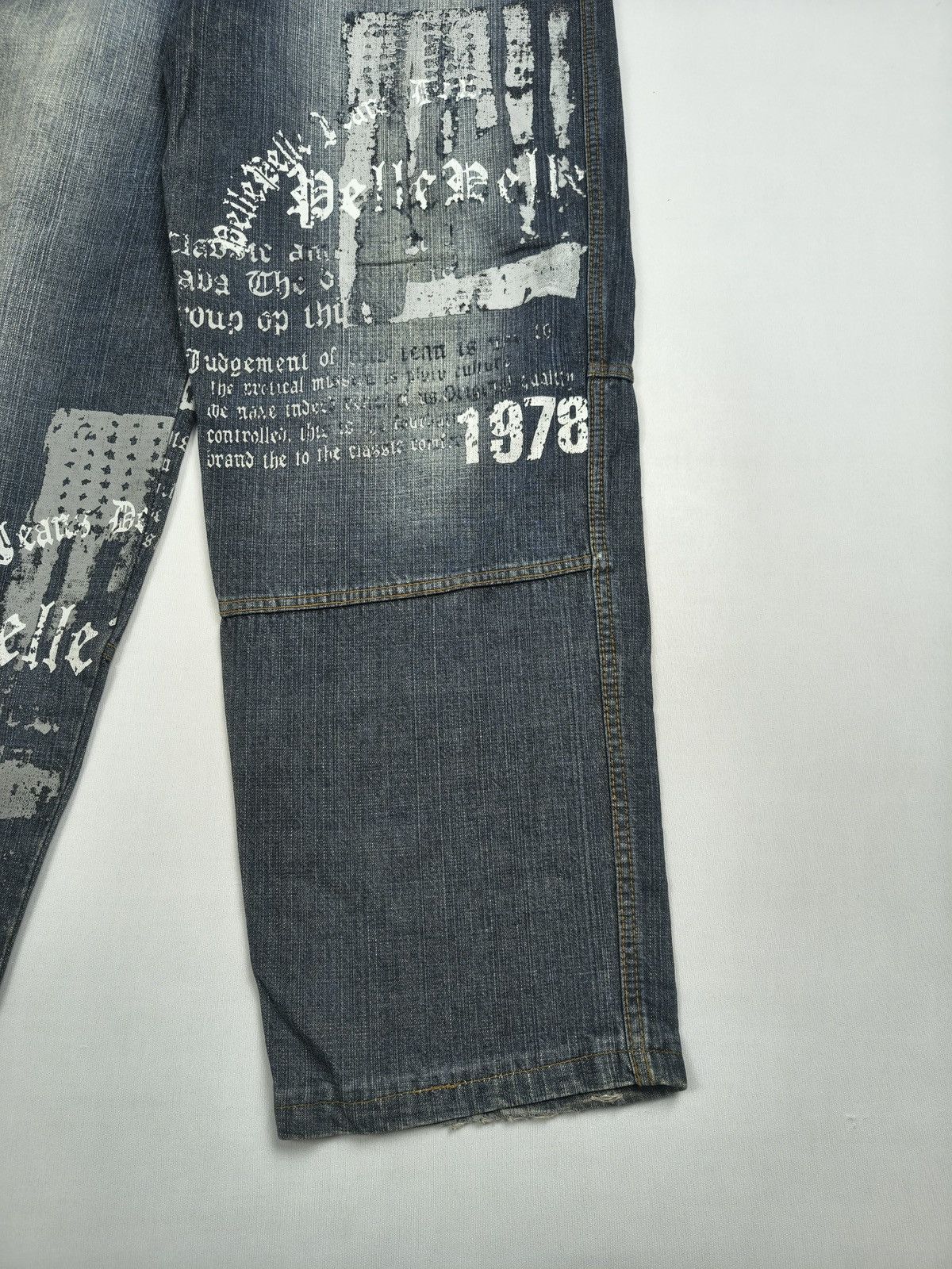 Pelle Pelle Pelle Pelle Crazy Graphic Y2K Baggy Jeans (066) Size US 36 / EU 52 - 7 Thumbnail