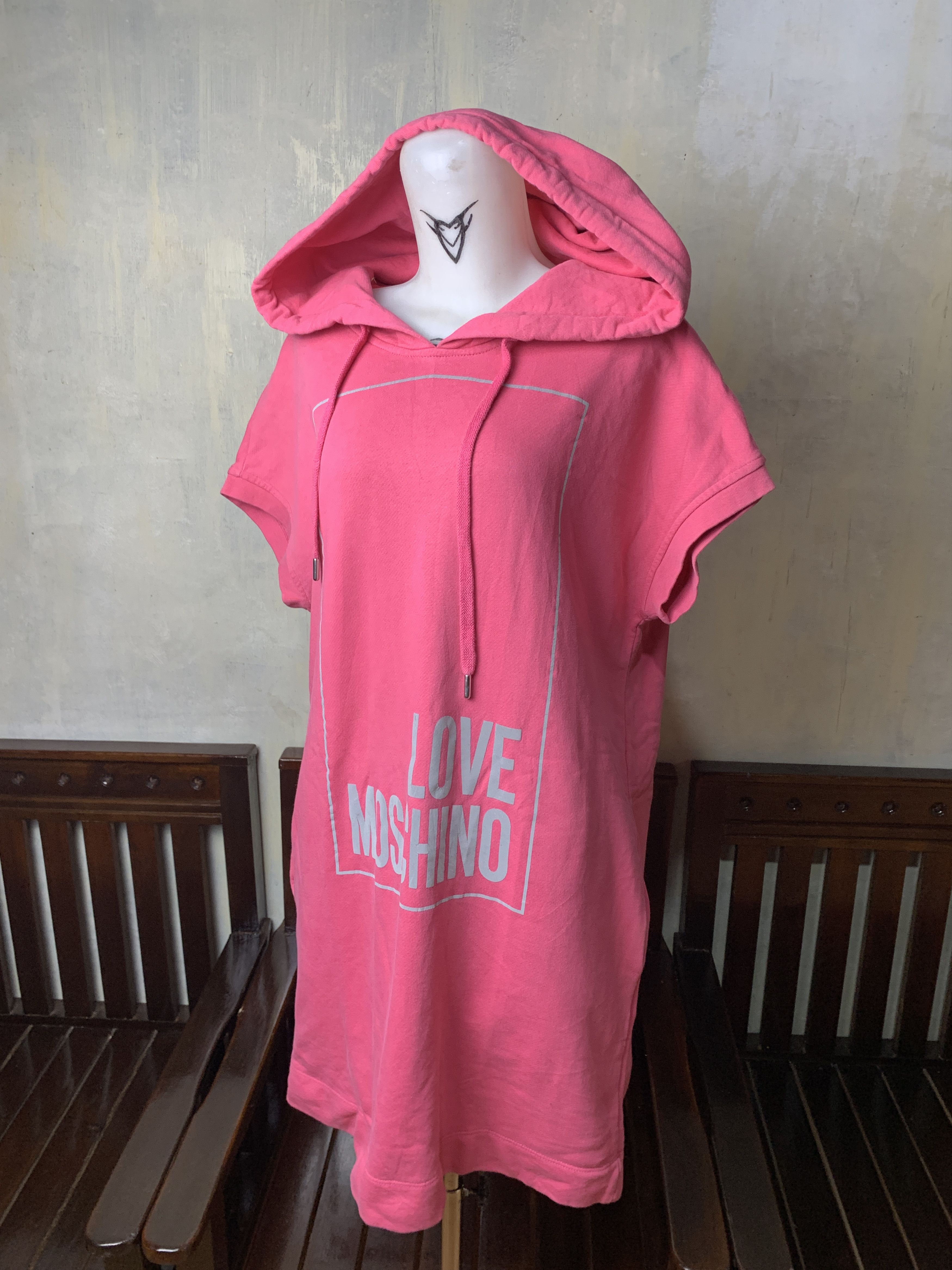 Love Moschino Love Moschino Pink Dressy Oversize Hoodie (M) Size M / US 6-8 / IT 42-44 - 2 Thumbnail