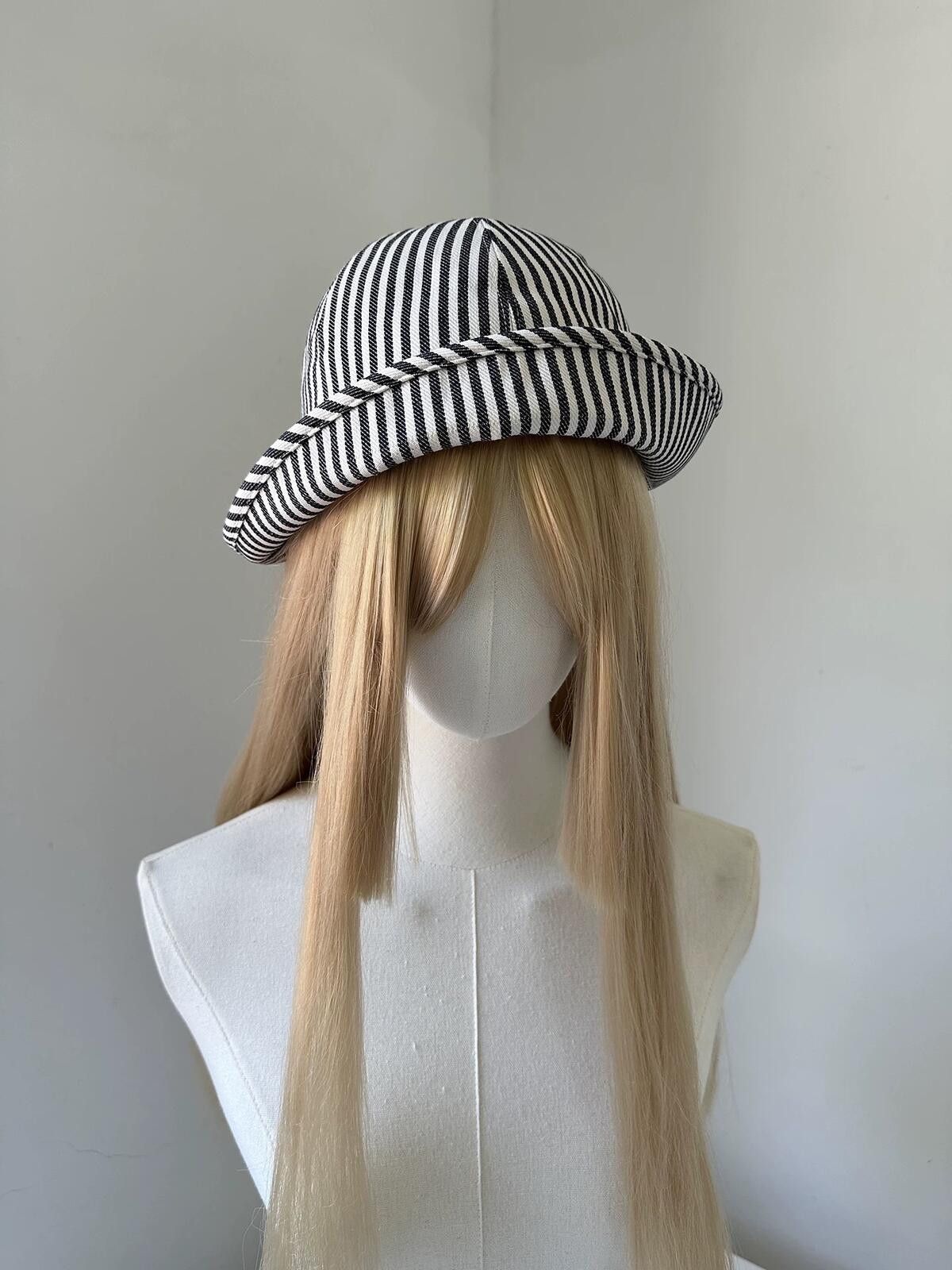 Japanese Brand Retro Striped Beret Sailor Cap Y2K French Girl Aesthetic Size ONE SIZE - 1 Thumbnail