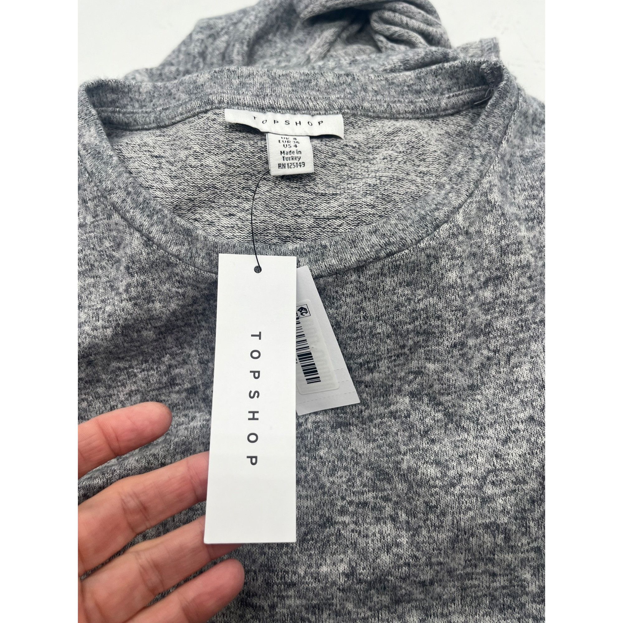 Topshop Topshop Long Sleeve Knit Midi Dress In Grey, US 4 Size S / US 4 / IT 40 - 9 Thumbnail