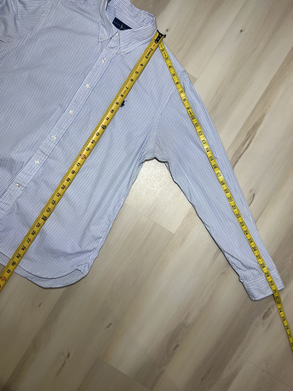 Polo Ralph Lauren Ralph Lauren Shirt Men Sz 16 Blue Striped Dress Button Down Size US L / EU 52-54 / 3 - 5 Thumbnail