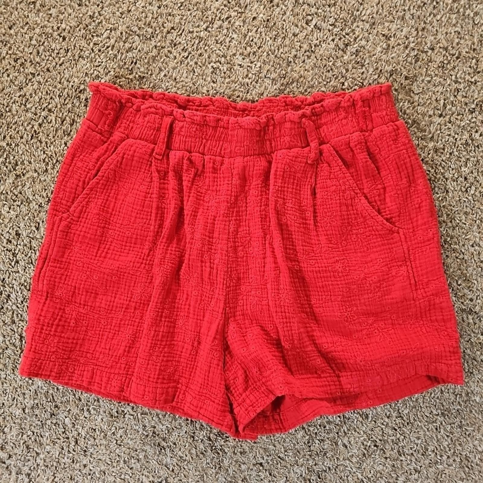 Other Knox Rose XL Red Floral Doiley Shorts Size 40" / US 18 - 1 Thumbnail