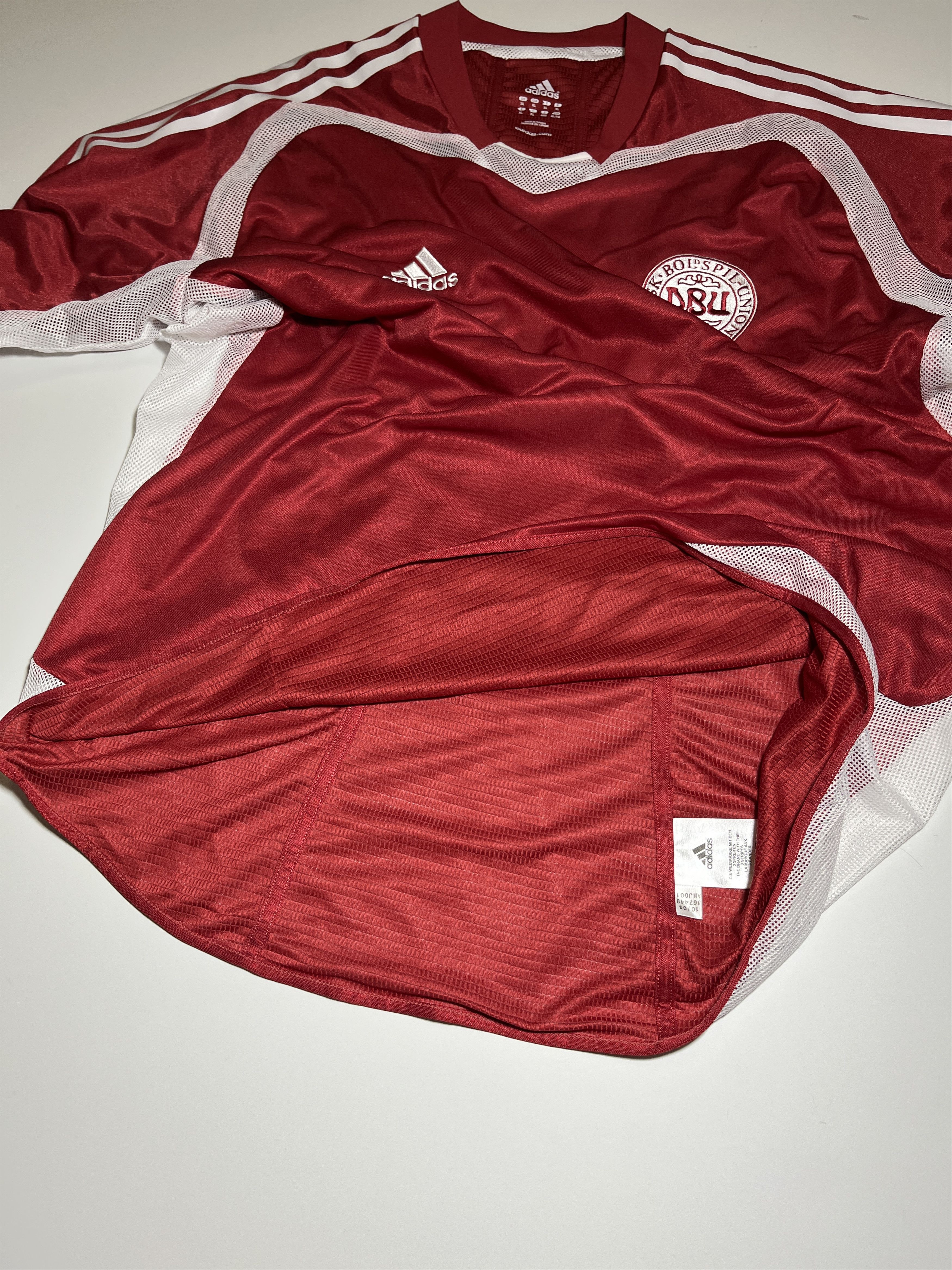 Adidas × Vintage Adidas Denmark National Team 2004-05 Home Match Issue Jersey Size US XL / EU 56 / 4 - 8 Thumbnail