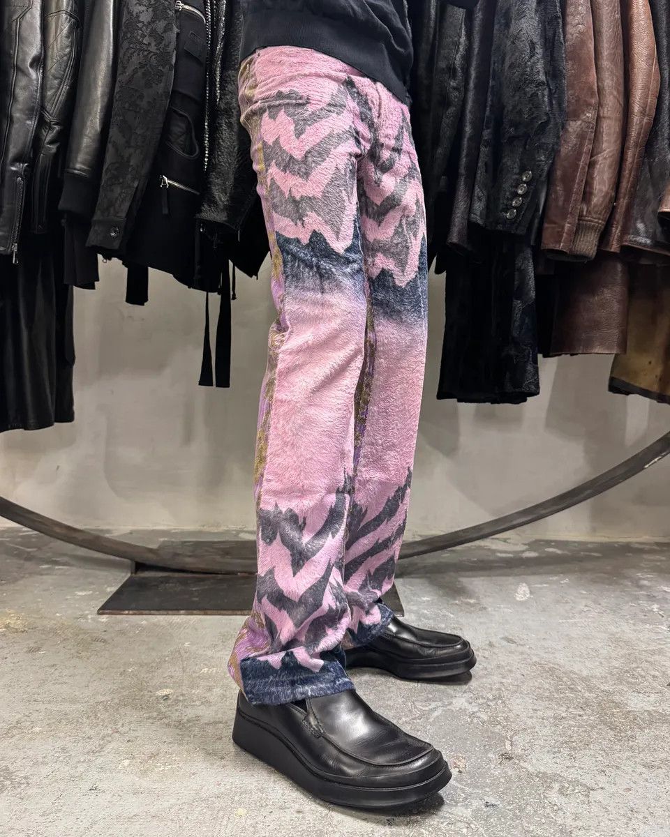 Just Cavalli SS2005 Cavalli Mountain Peninsula Purple Relaxed Pants Size 26" / US 2 / IT 38 - 3 Thumbnail