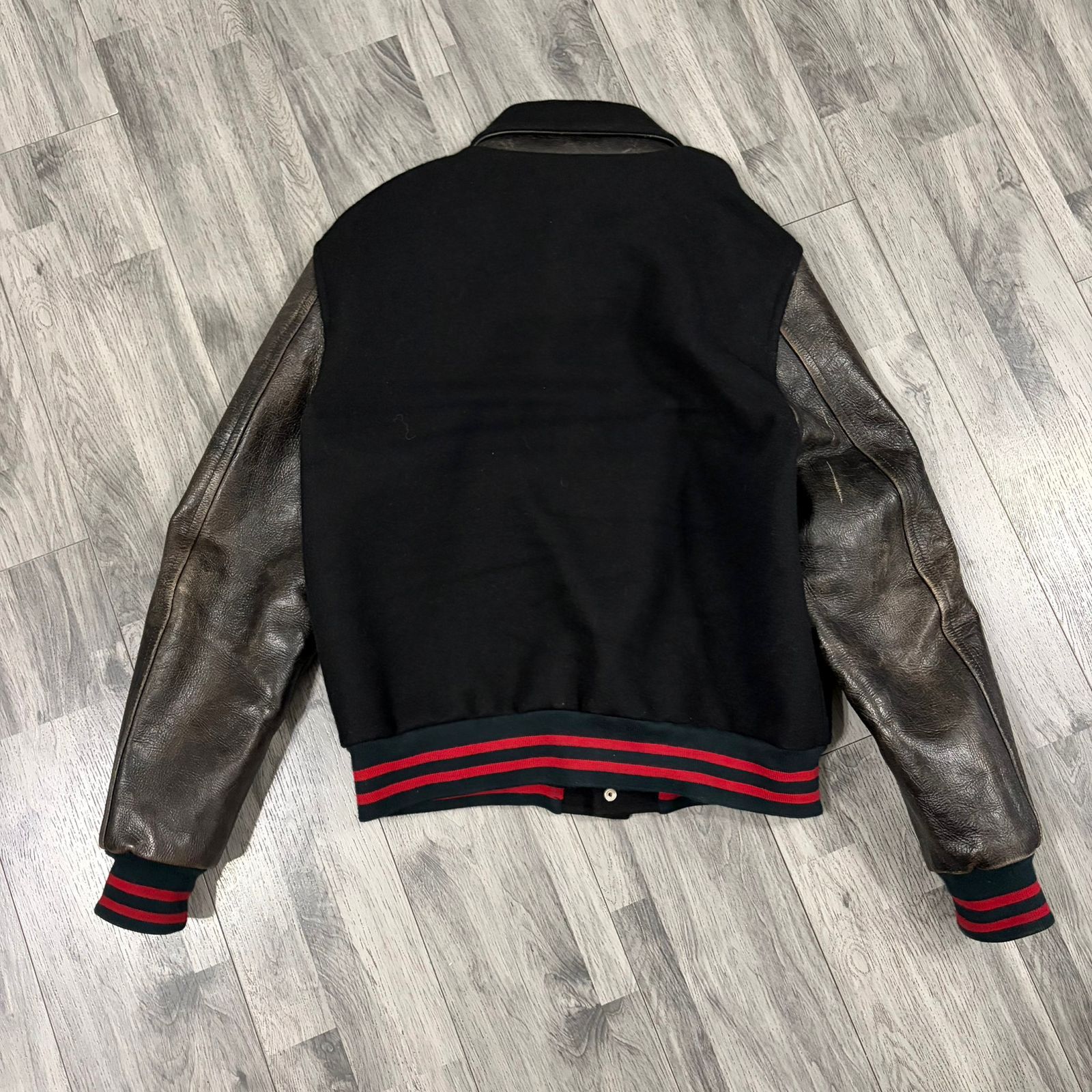 Polo Ralph Lauren POLO RALPH LAUREN Leather-Sleeve Varsity Jacket Size US L / EU 52-54 / 3 - 4 Thumbnail