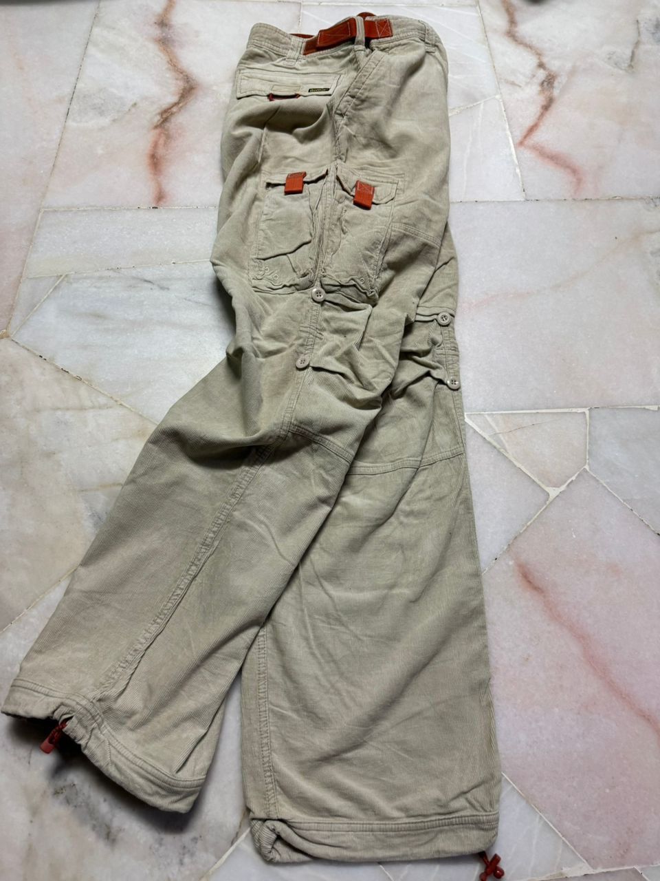 Oshkosh 💥90s Oshkosh Cordoroi Tactical Parachute Cargo Double Knee Size US 31 - 13 Thumbnail