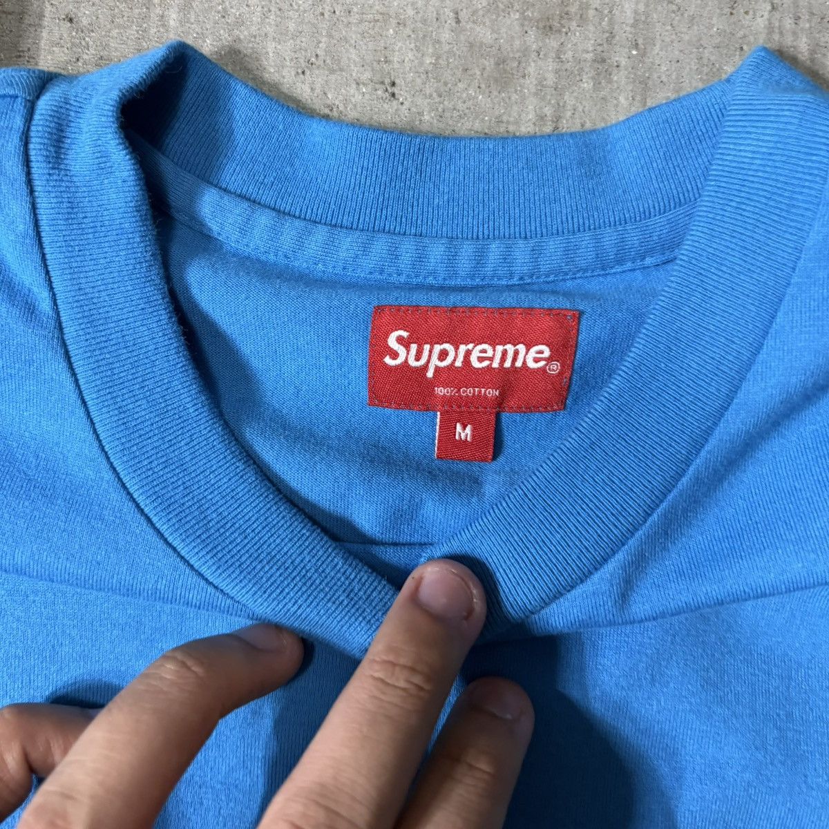 Playboy × Supreme Supreme x Playboy “Hearts Pocket Tee” – Blue Size US M / EU 48-50 / 2 - 2 Thumbnail