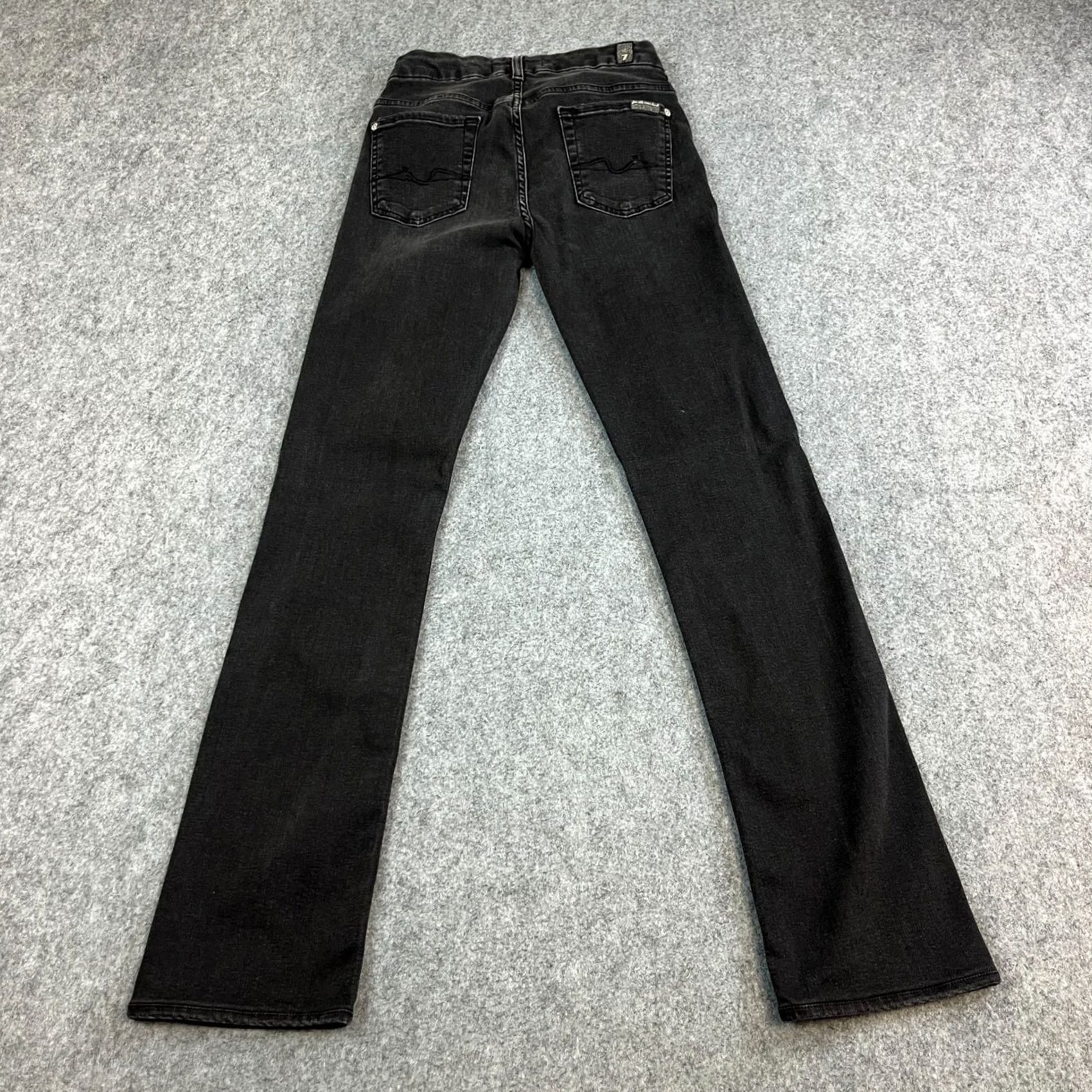 7 For All Mankind VINTAGE 7 For All Mankind Kimmie Jeans Straight Womens 26 30 UK 8 Black Denim Stretch 5-Pocket Modern Rise Mid Womens Size 30" / US 8 / IT 44 - 2 Thumbnail