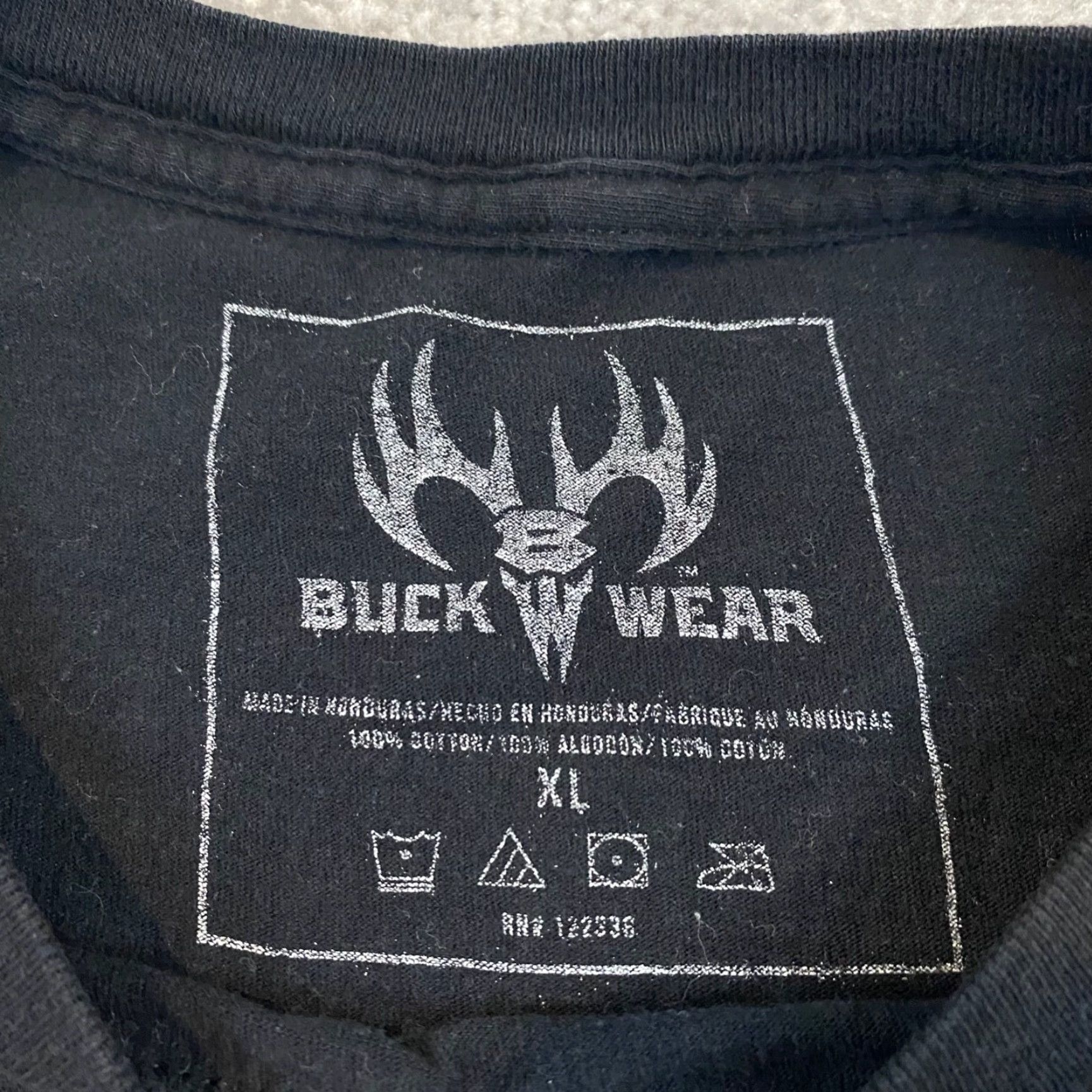 Vintage VINTAGE Buck Wear Shirt Mens XL Black Deer USA Flag Boot Western RESPECT THIS OR GET.. Size US XL / EU 56 / 4 - 5 Thumbnail