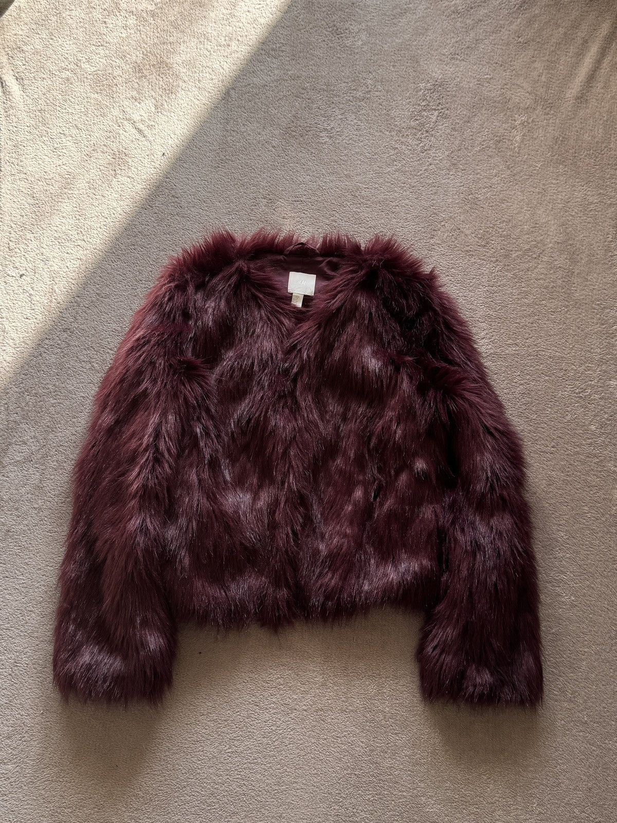 Hysteric Glamour Y2K H&M Burgundy Faux Fur Coat Jacket Hysteric if6was9 vibe Size US S / EU 44-46 / 1 - 1 Thumbnail
