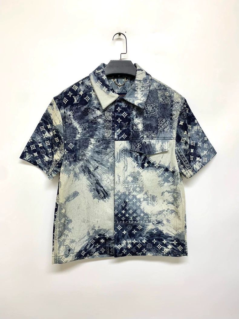 Louis Vuitton Louis Vuitton Cashew flower tie-dyed denim short-sleeved s Size US XS / EU 42 / 0 - 1 Thumbnail
