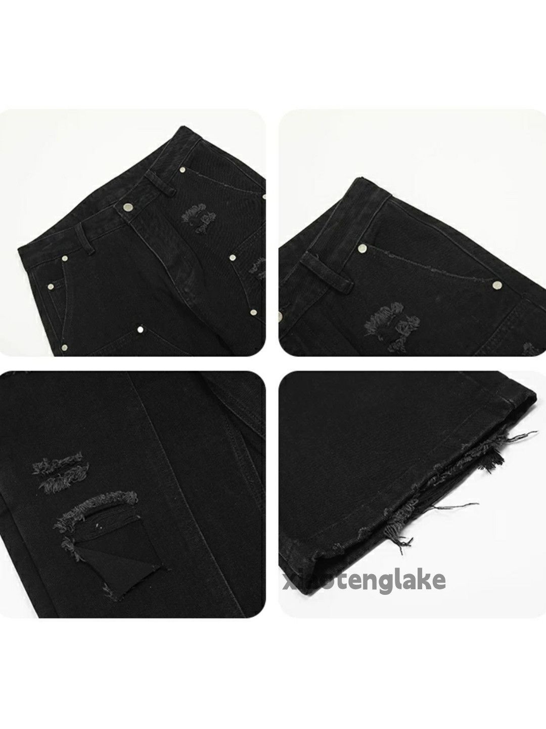 Designer × Japanese Brand × Vintage utility carpenter work punk damaged ripped pants Size US 32 / EU 48 - 8 Thumbnail