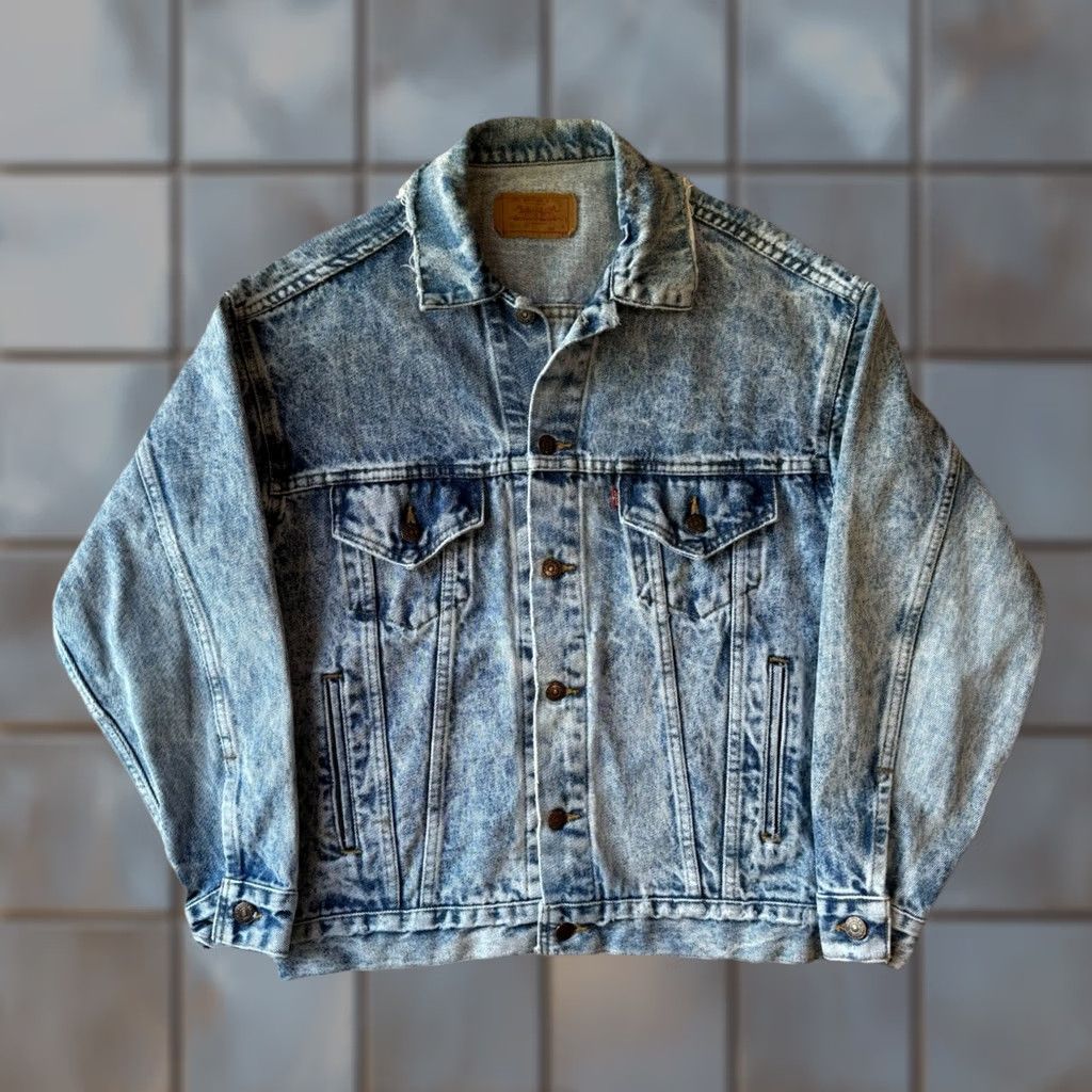 Levi's VINTAGE Levi's Denim Jacket Small Blue Acid Wash Trucker Made USA 80s Workwear Size US S / EU 44-46 / 1 - 1 Thumbnail