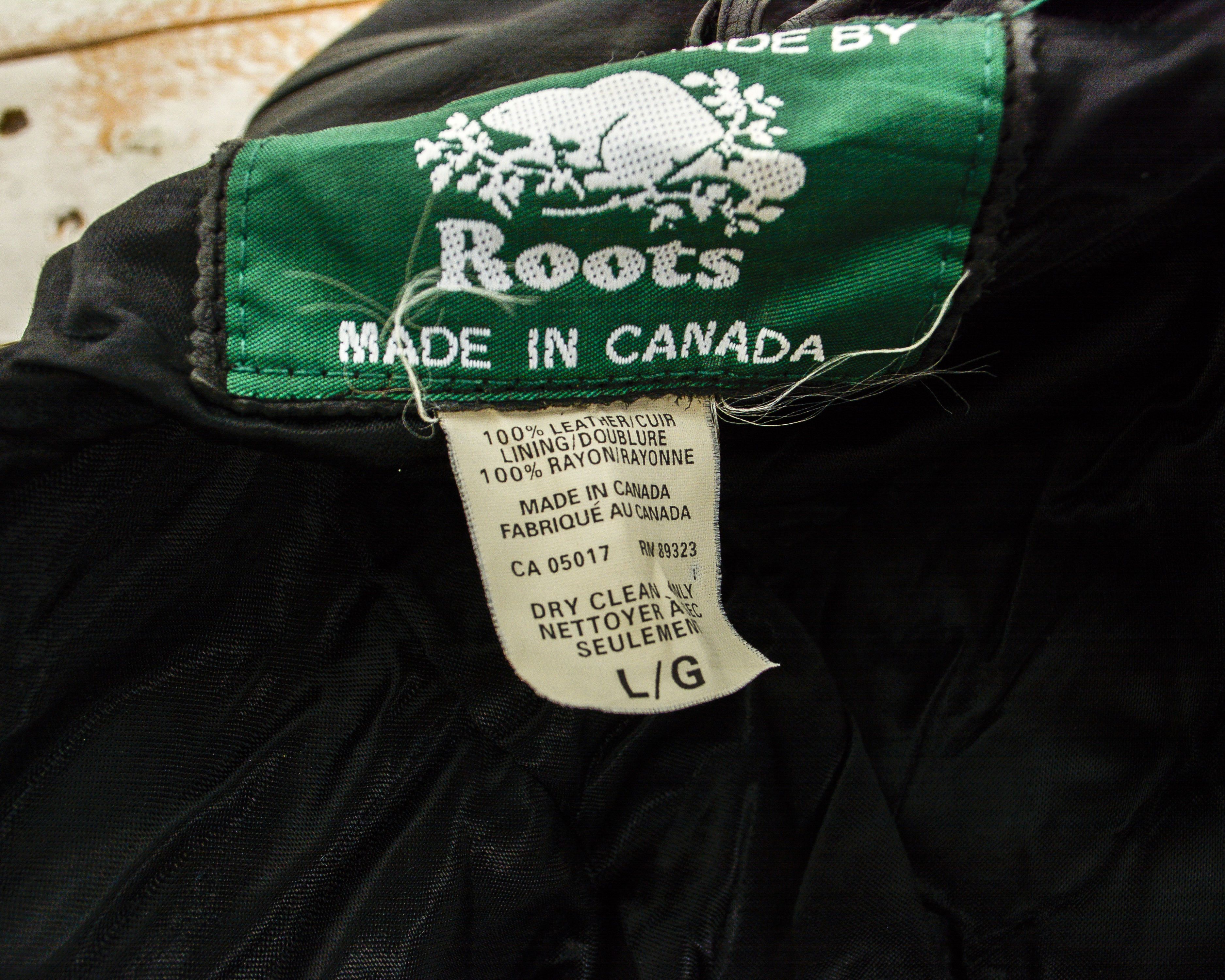 Roots × Vintage made in Canada Leather Jacket Sz L Lined Coat Men's, Jacket Size US L / EU 52-54 / 3 - 7 Thumbnail