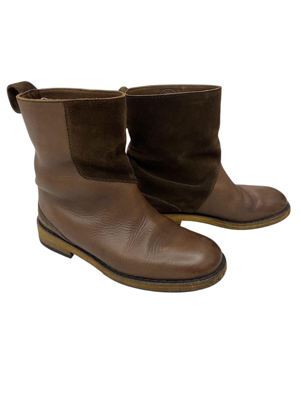 Acne Studios Acne Studios Stockholm brown leather/suede ankle boots Size US 7 / IT 37 - 1 Thumbnail