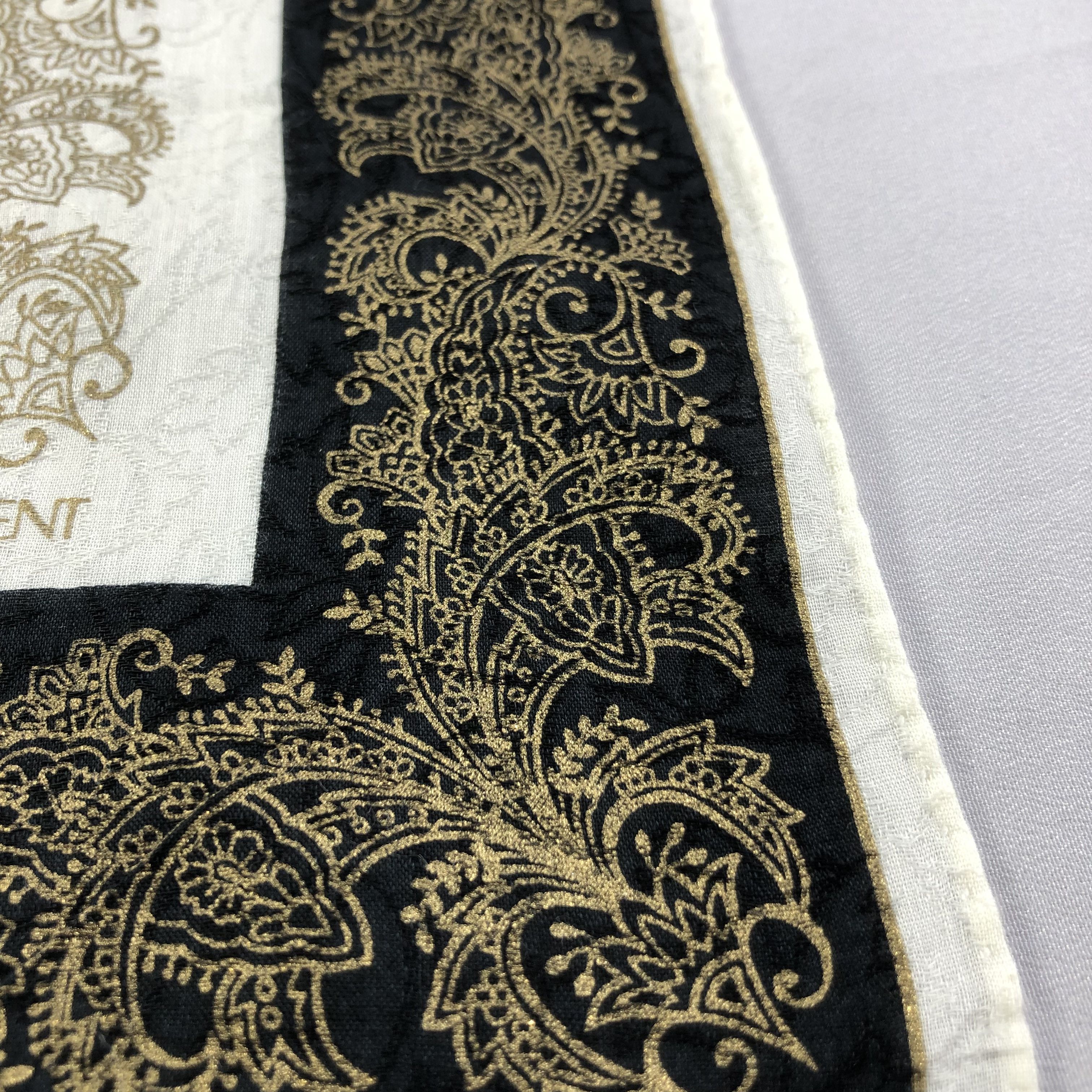 Yves Saint Laurent YSL Gold Baroque Handkerchief Neckerchief Bandana H1690 Size ONE SIZE - 7 Thumbnail