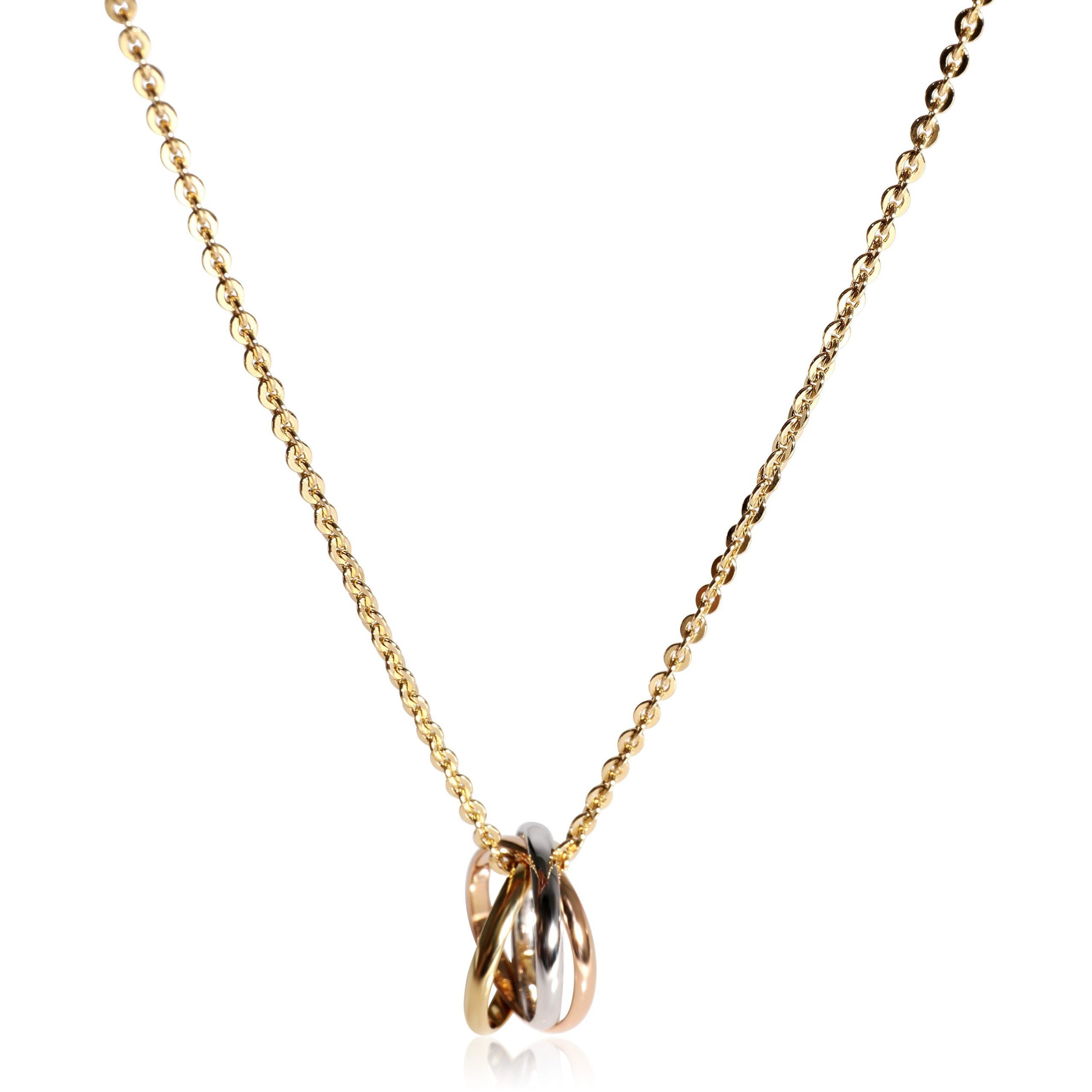 image of Cartier Trinity Necklace In 18K 3 Tone Gold, Women's
