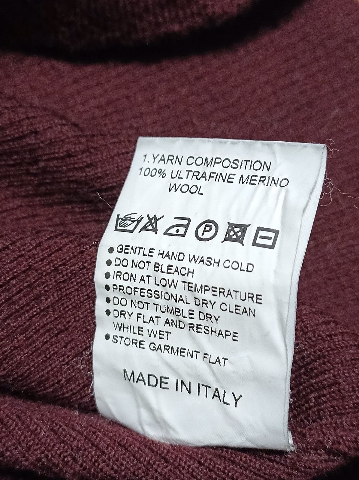 Hussein Chalayan CHALAYAN Burgundy Ultrafine Merino Wool Sweater Size M Size M / US 6-8 / IT 42-44 - 11 Thumbnail