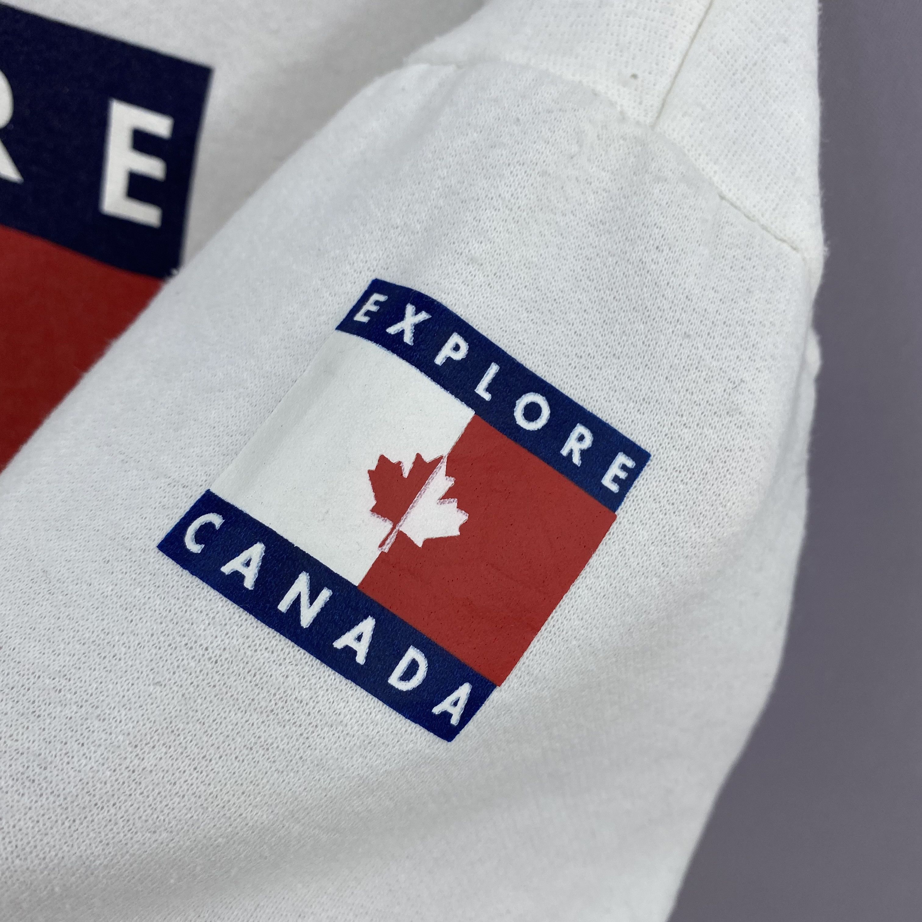 Vintage Vintage 90s Explore Canada Pullover Sweatshirt Mock Neck Size US L / EU 52-54 / 3 - 5 Thumbnail