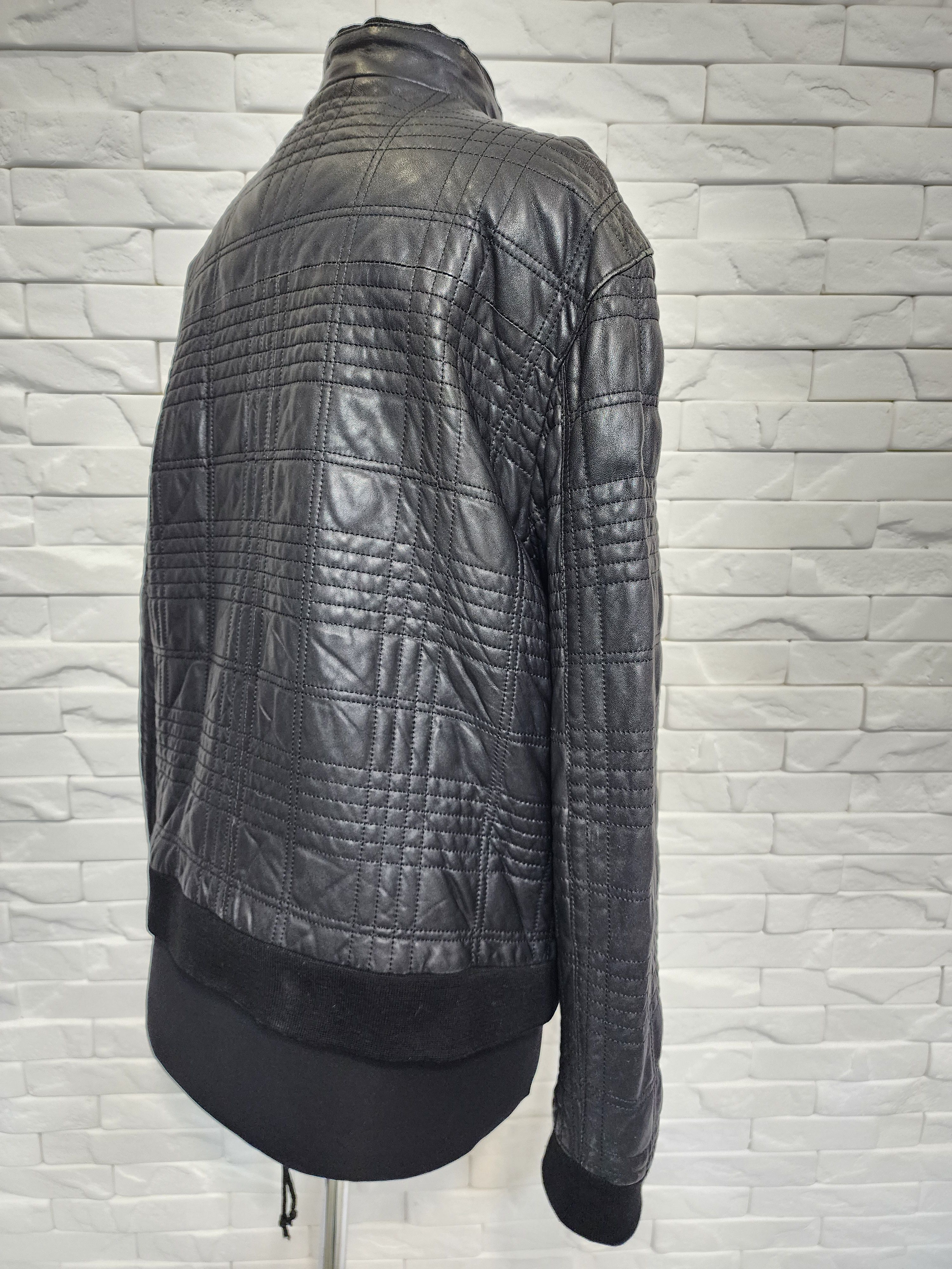 Genuine Leather Men's Black Leather Jacket: Metal Zipper Size US L / EU 52-54 / 3 - 5 Thumbnail