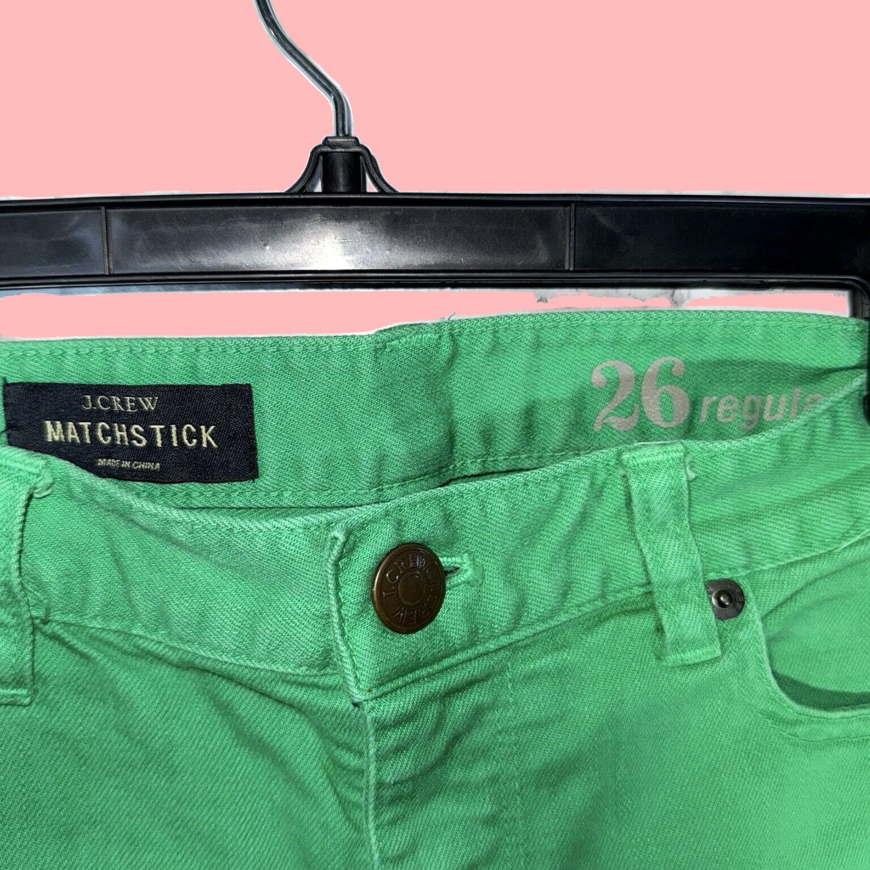 J.Crew J.Crew Green Straight Jeans Womens Size 26 Regular Size 26" / US 2 / IT 38 - 4 Thumbnail