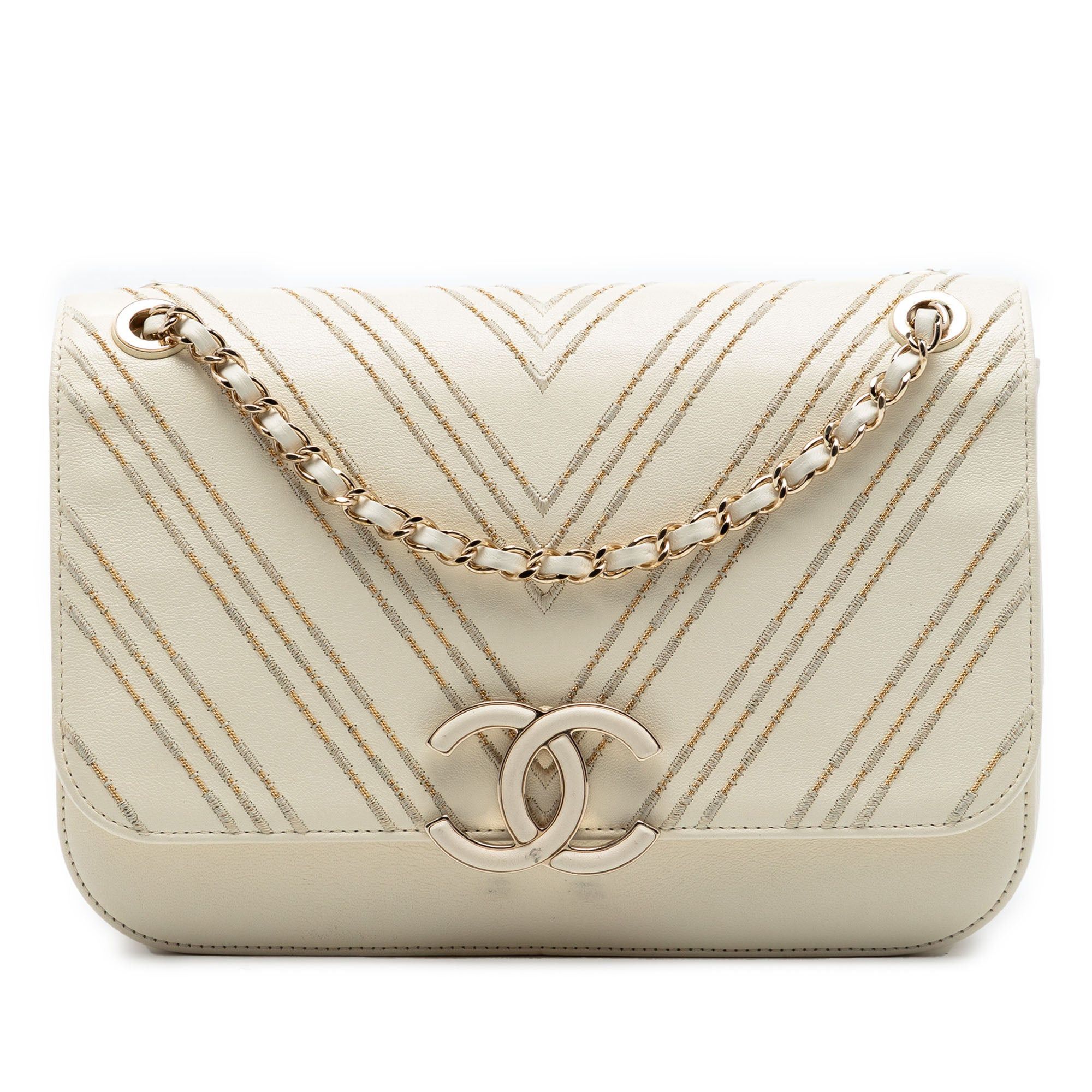 Chanel Large Chevron Sheepskin Subtle Flap Size ONE SIZE - 1 Thumbnail