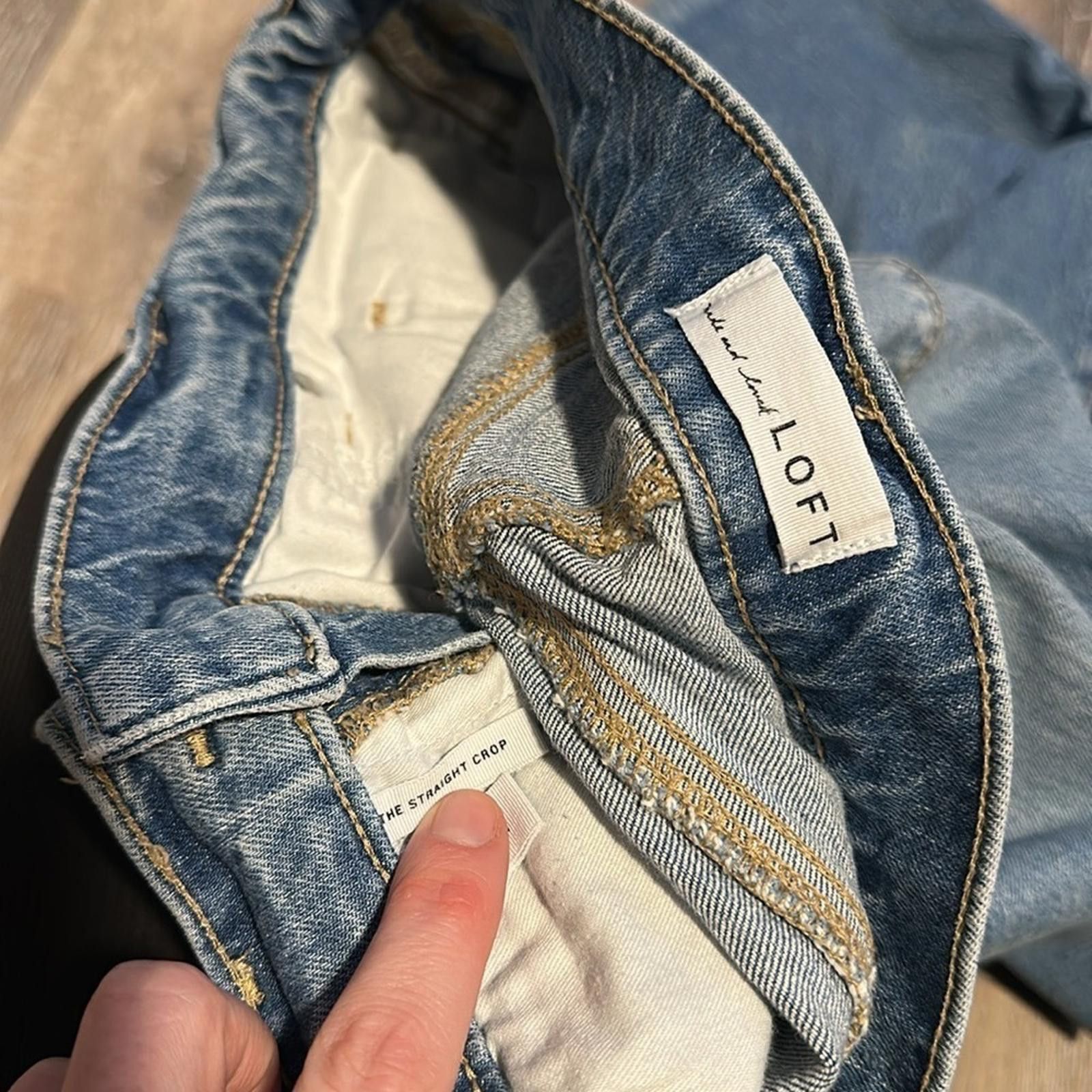 Other LOFT 26/2 jeans The Straight Crop Whisker Light Blue Denim Size 26" / US 2 / IT 38 - 8 Thumbnail