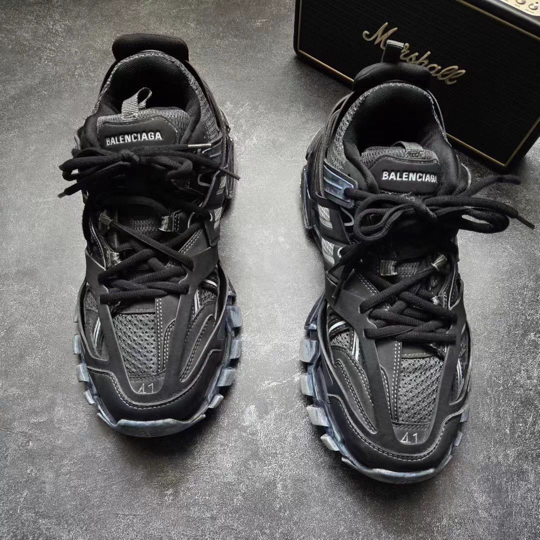Balenciaga BALENCIAGA TRACK Distressed Black 41 2x Worn LN Box Size US 8 / EU 41 - 2 Thumbnail