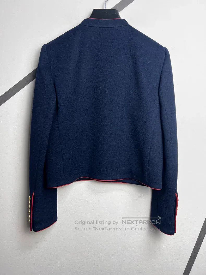 Other CELINE Red Line Gold Buckle Wool Collar Jacket Size XXS / US 00 / IT 34 - 2 Thumbnail