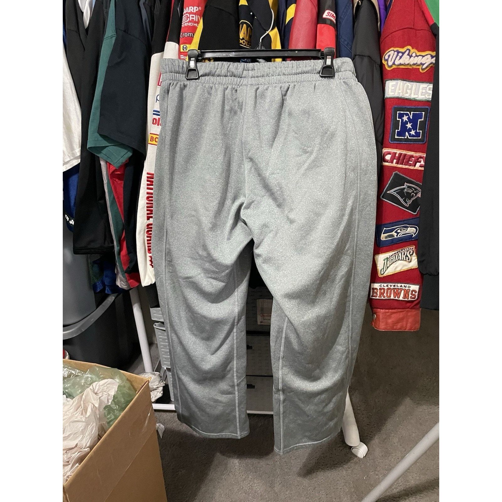 Nike Size L- Nike Dri-fit Straight Leg Grey Sweatpants Size US 43 - 2 Thumbnail