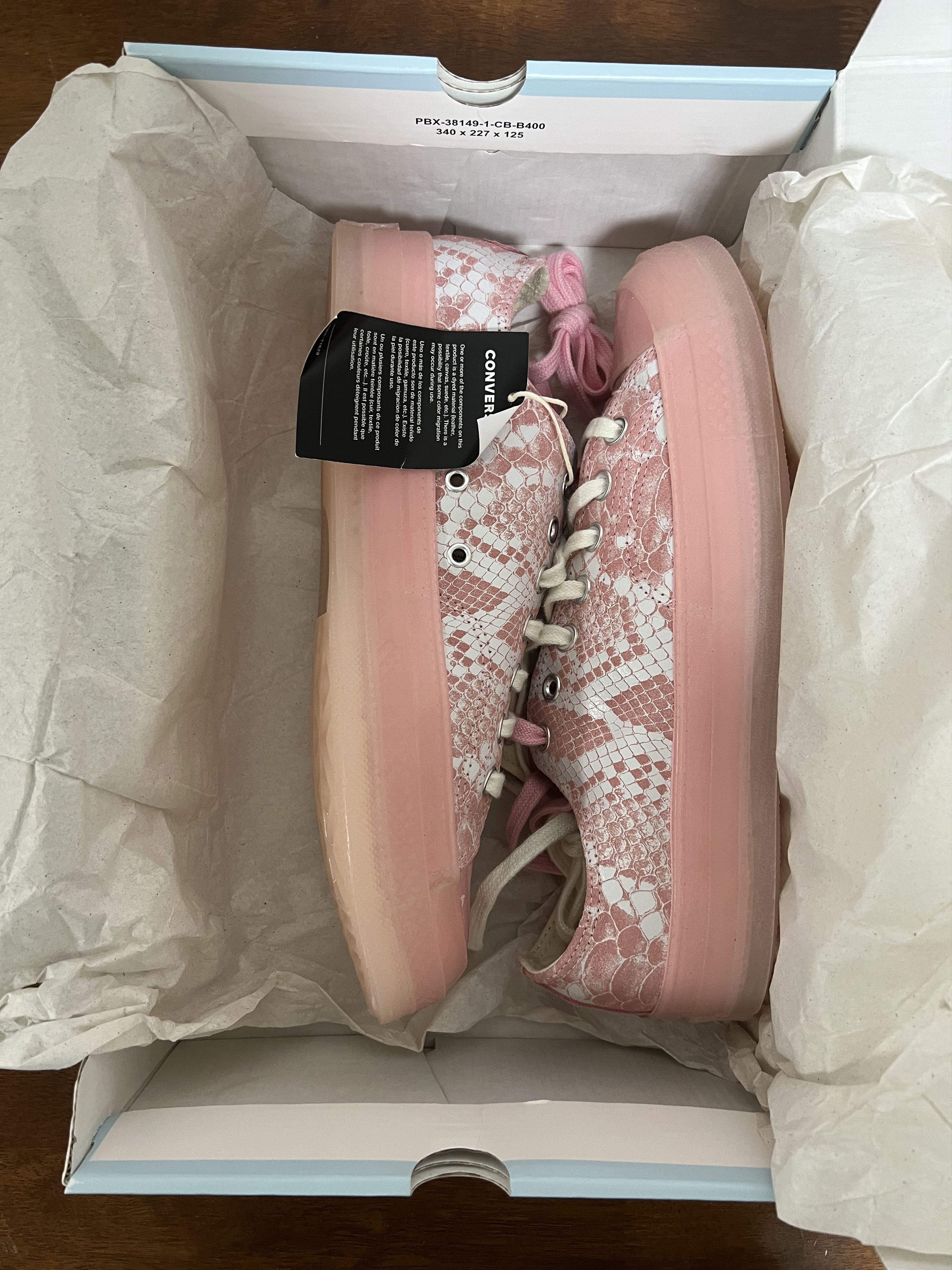 Converse 💚 2022 Golf Wang x Converse "Pink Python" Chuck 70 OX NEW Size US 9 / EU 42 - 15 Thumbnail