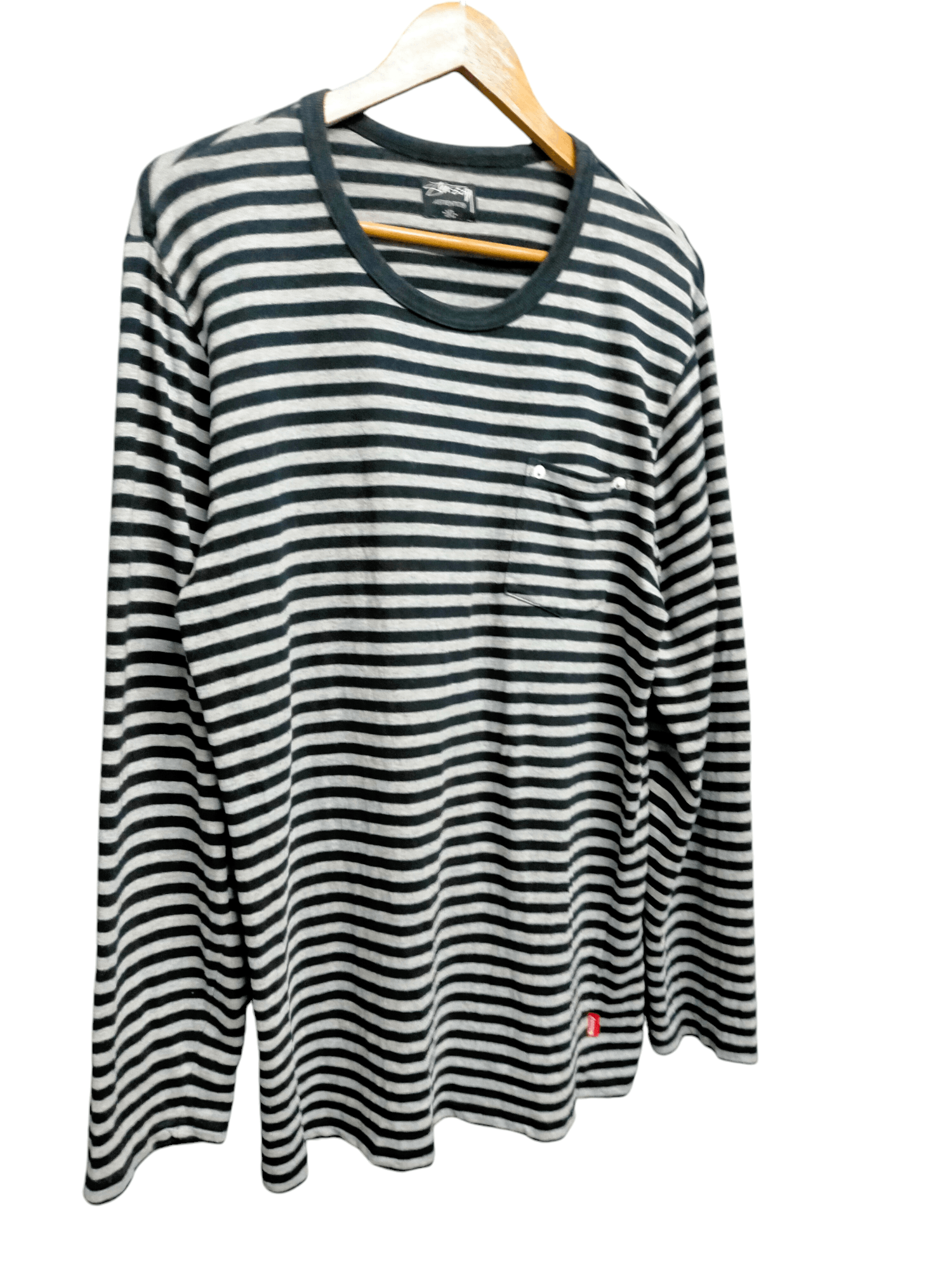 Stussy Stussy Stripe Pocket Stretch Long Sleeve Tee Size US XL / EU 56 / 4 - 2 Thumbnail