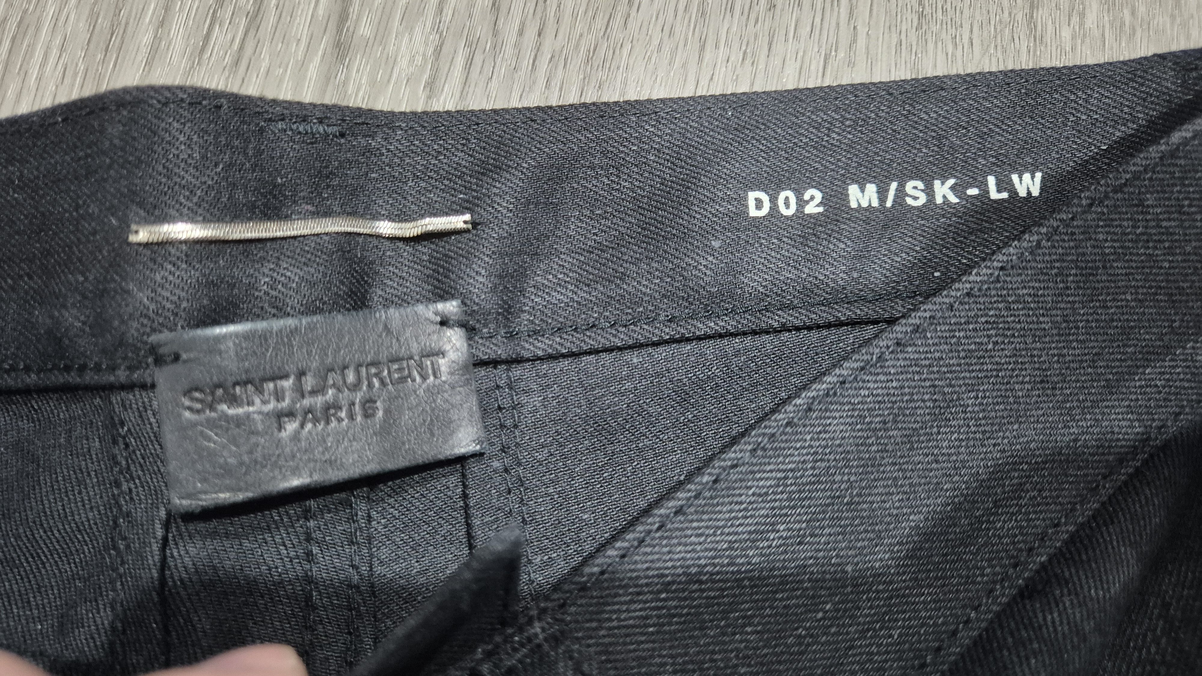 Saint Laurent Paris D02 Black Trash Ripped Denim Jeans LAST DROP SS16 HEDI Size US 29 - 3 Thumbnail