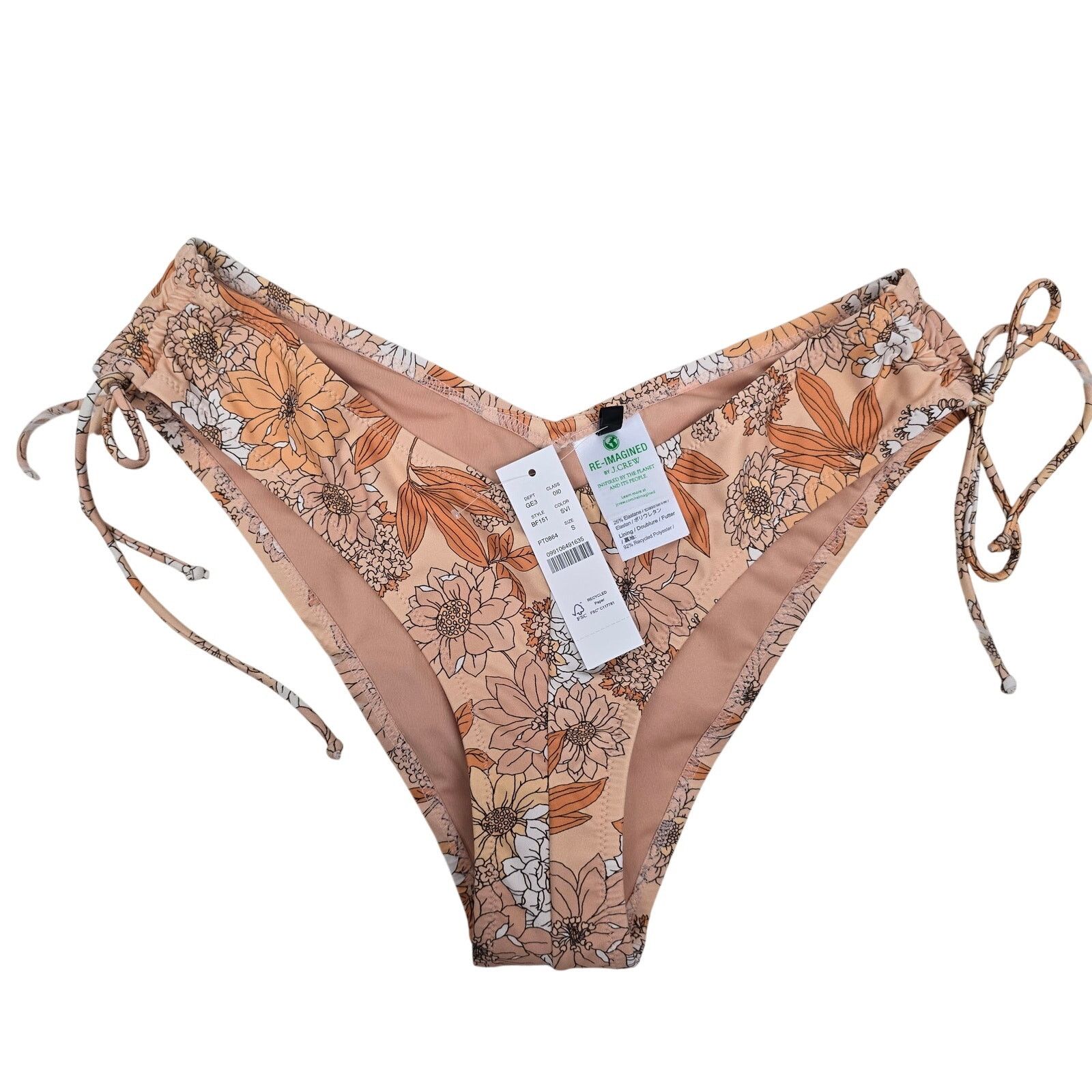 J.Crew J. Crew Hipster curved-waist cheeky bikini bottom floral S Size ONE SIZE - 4 Thumbnail