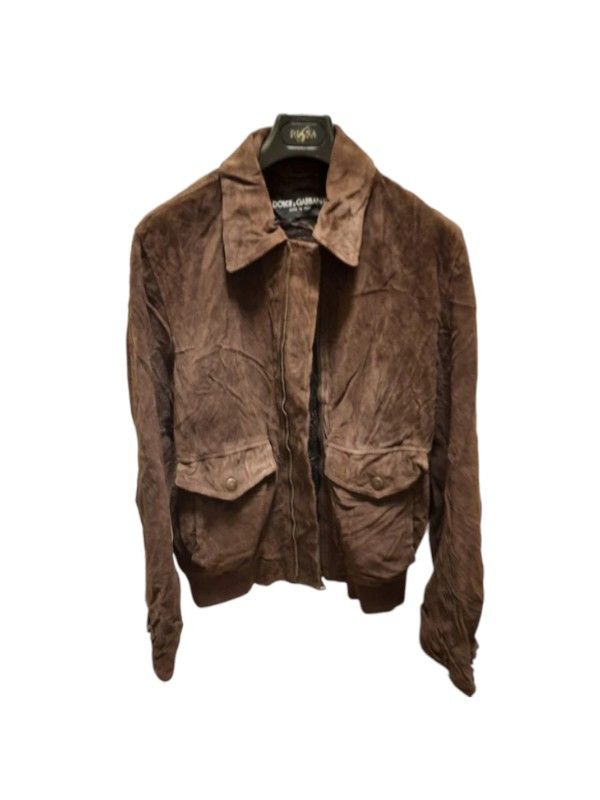 Dolce & Gabbana Dolce & Gabbana Brown Suede Bomber Jacket, Early 2000s Size US M / EU 48-50 / 2 - 2 Thumbnail