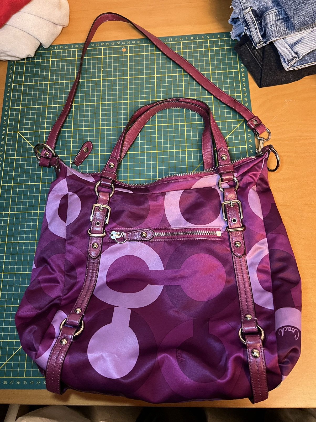 Coach Vintage Coach Large “Alexandra” Riley Op Art satchel handbag Size ONE SIZE - 2 Thumbnail