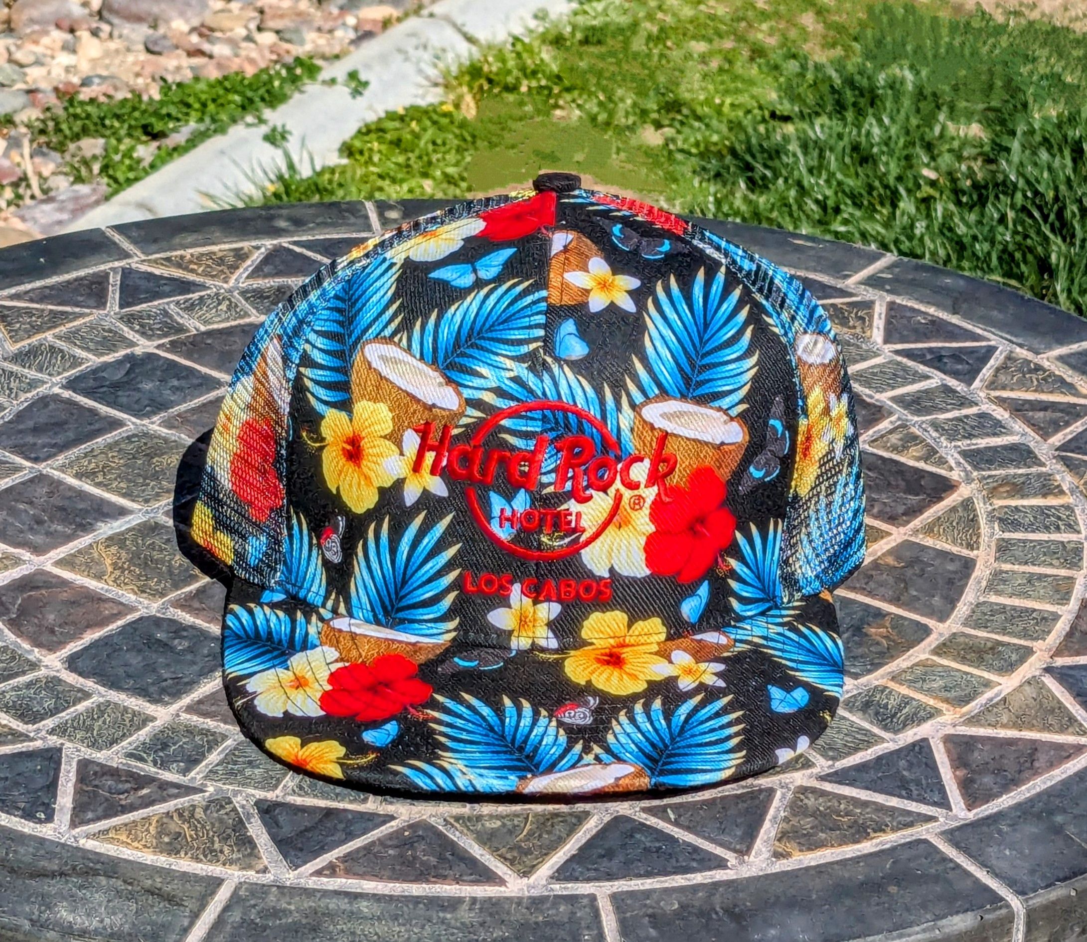 Hard Rock Cafe Hard Rock Hotel Los Cabos Mexico Tropical Snapback OSFM Hat Size ONE SIZE - 4 Thumbnail