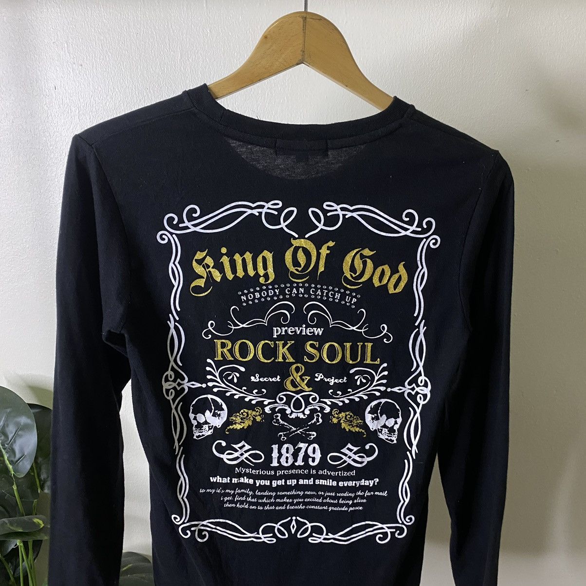 If Six Was Nine KingOfGod Skulls Seditionaries Poem Cyber Gothic Punk LS Tee Size US XS / EU 42 / 0 - 2 Thumbnail