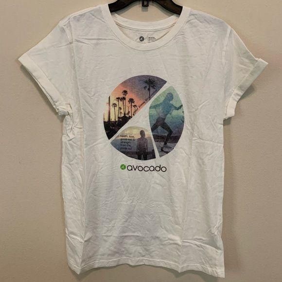 Other Avocado White Venice Health Love Crewneck T-shirt Size L / US 10 / IT 46 - 1 Thumbnail