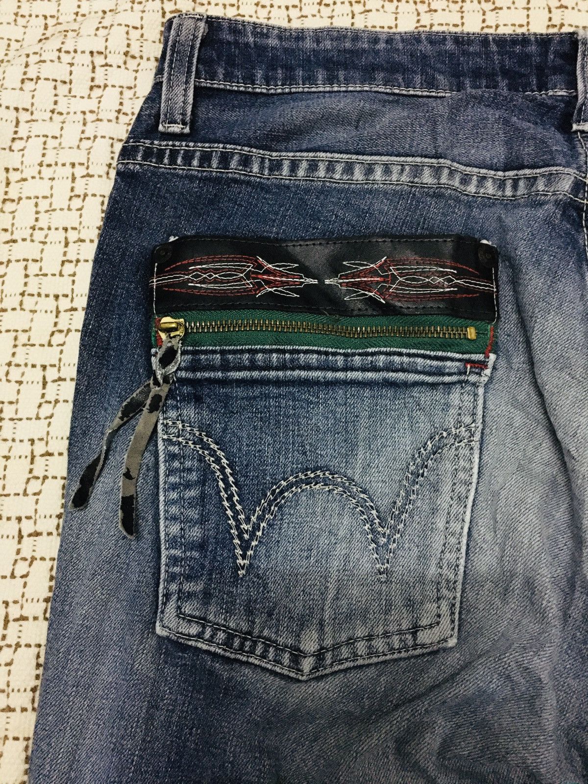 Edwin × Japanese Brand Edwin Blue Trip Jeans (17) Size US 35 - 13 Thumbnail