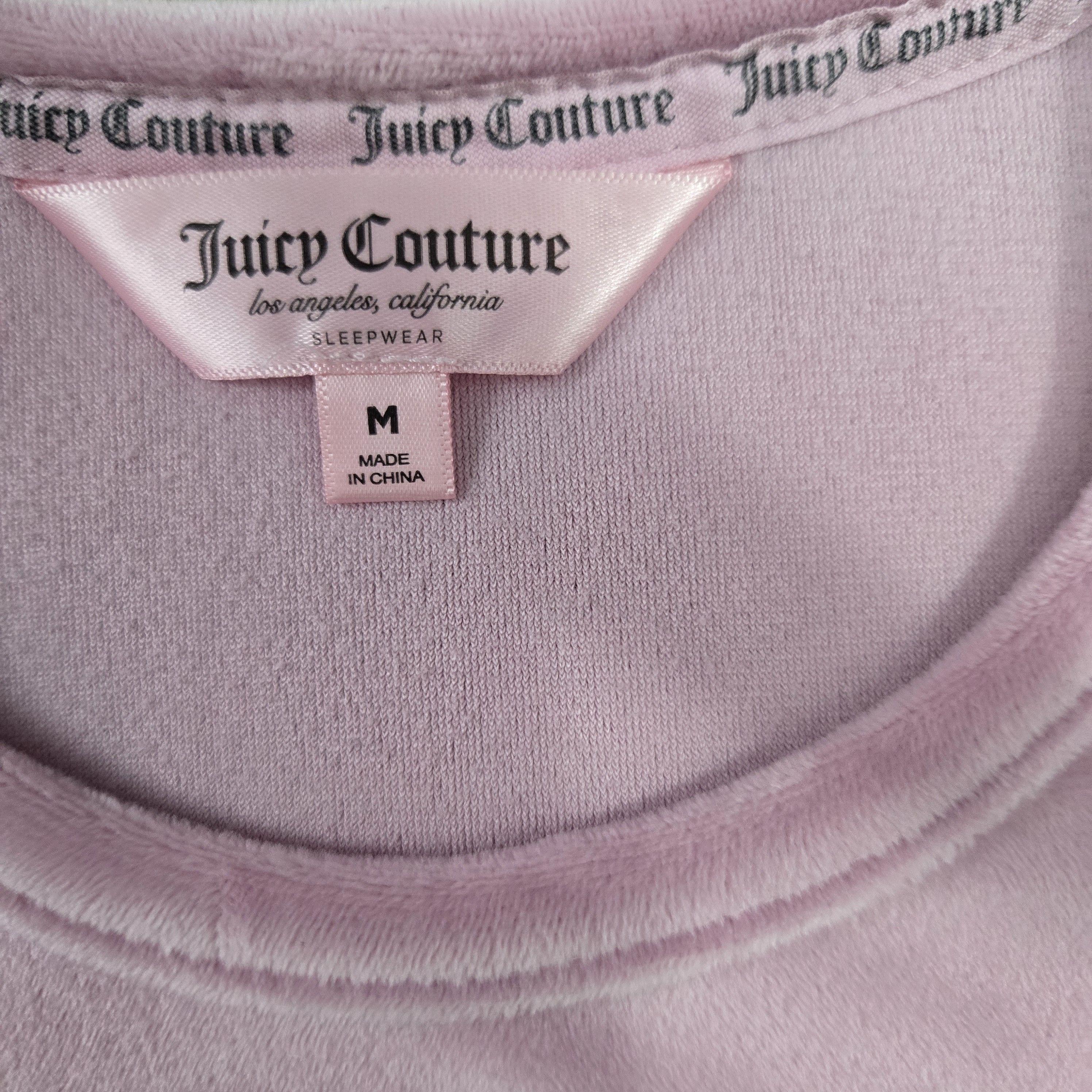 Juicy Couture Juicy Couture Womens M Pink Velour Sweatshirt Rhinestone Size M / US 6-8 / IT 42-44 - 4 Thumbnail